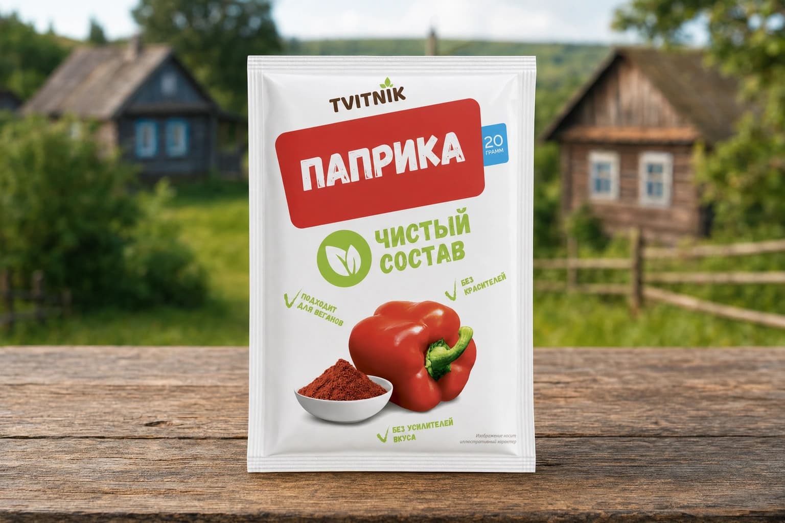Перец красный сладкий (паприка сладкая) сушеный молотый ТМ "Tvitnik" 20 г