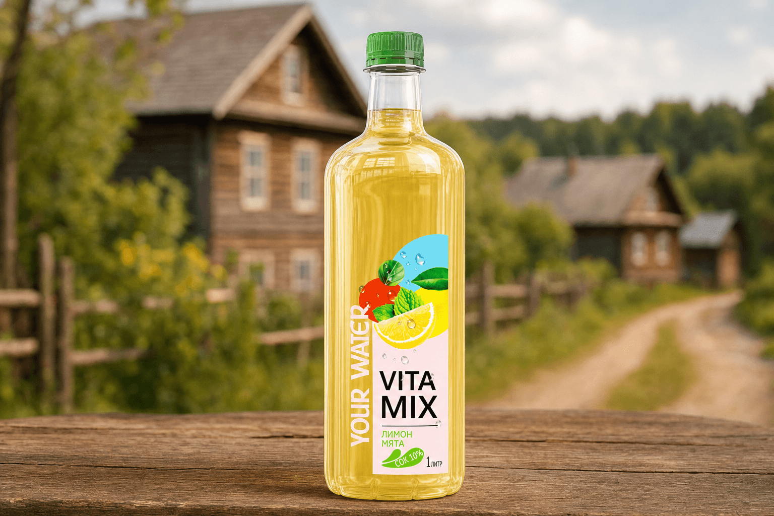 Напиток безалкогольный ароматизированный негазированный "ВитаМикс" "Вкус лимон-мята" пастеризованный, 1,0 л