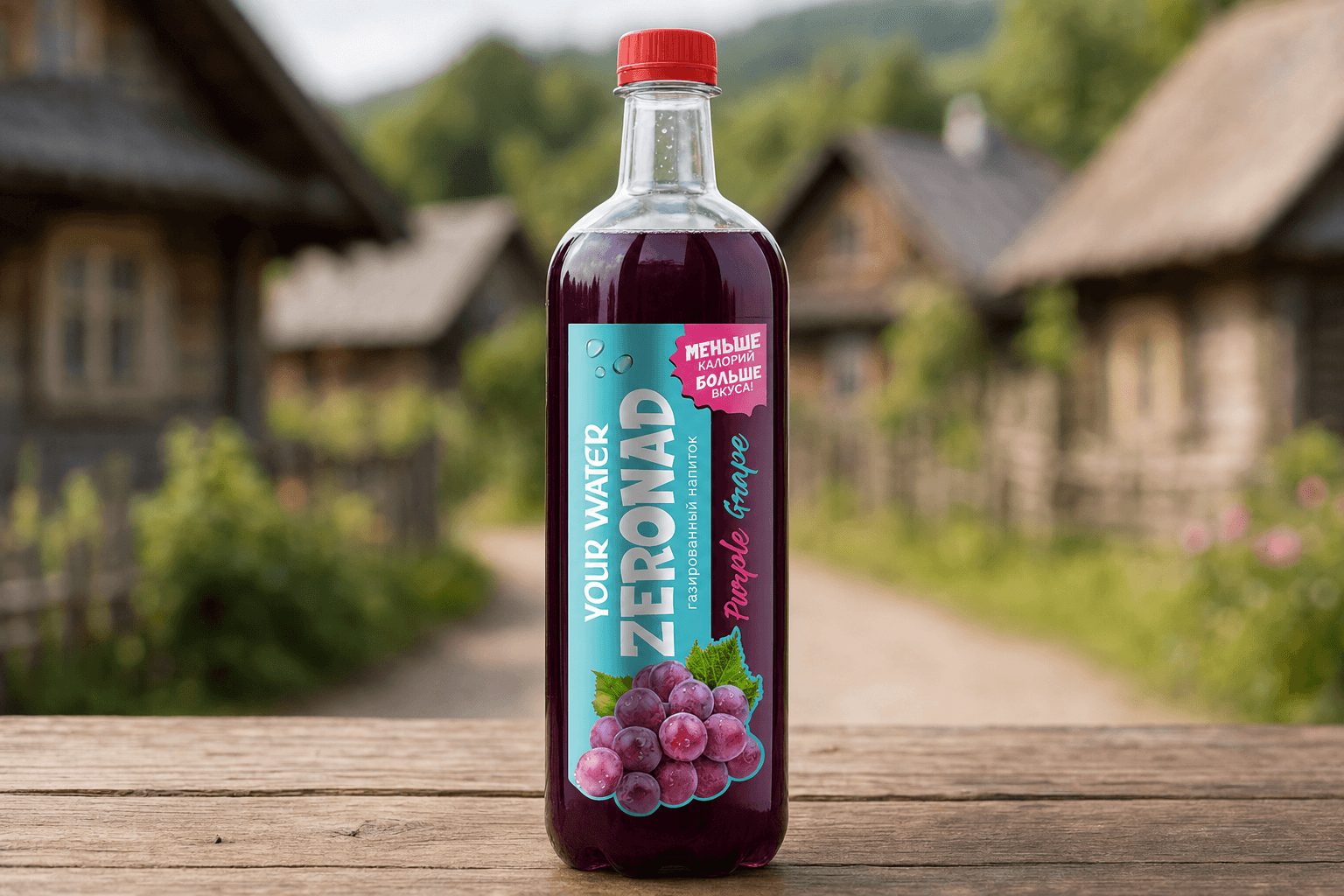 Напиток безалкогольный газированный ароматизированный "Зеронад" "со вкусом винограда", 1.0 л.