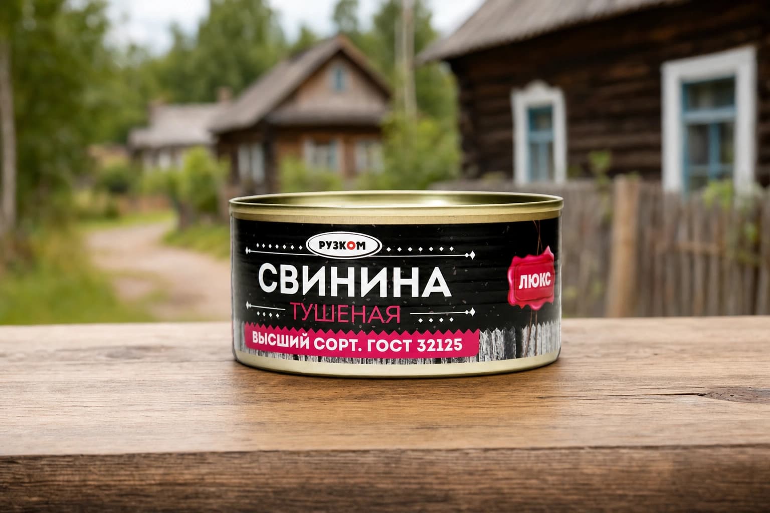 Свинина тушеная ГОСТ в/с 0,325 Люкс с/к ТМ "Рузком"