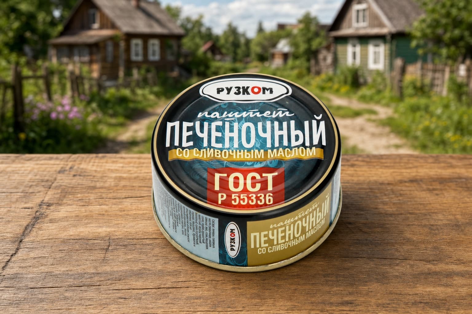 Паштет ГОСТ печеночный с маслом  0,117 литография с/к ТМ "Рузком"
