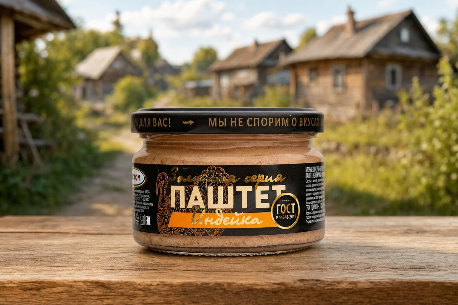Паштет печеночный "Индейка" ГОСТ стекло 0,200 ТМ "Рузком"