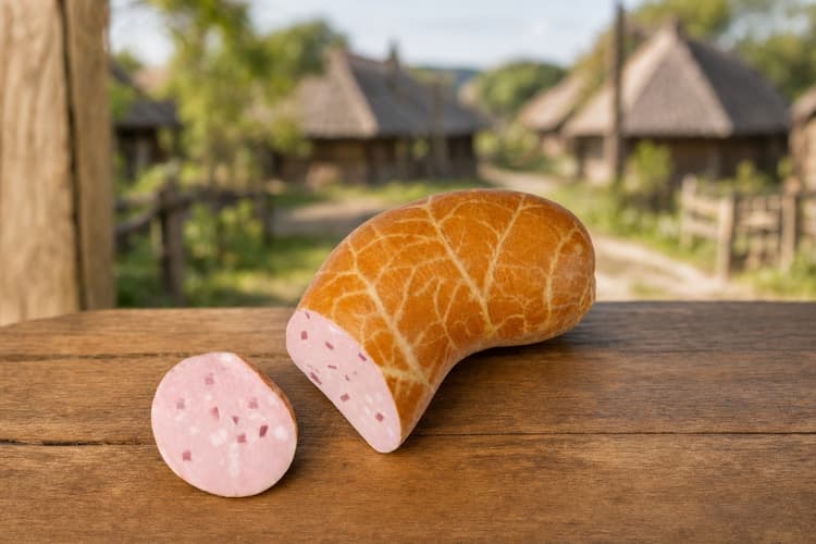 Колбаса "Телячья из печи". Мясное колбасное изделие вареное, категория А 
