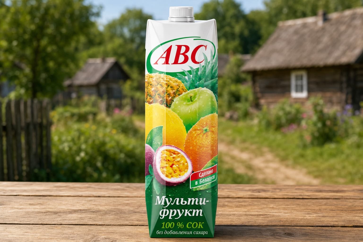 Сок мультифруктовый восстановленный стерилизованный АВС призма, 1 л