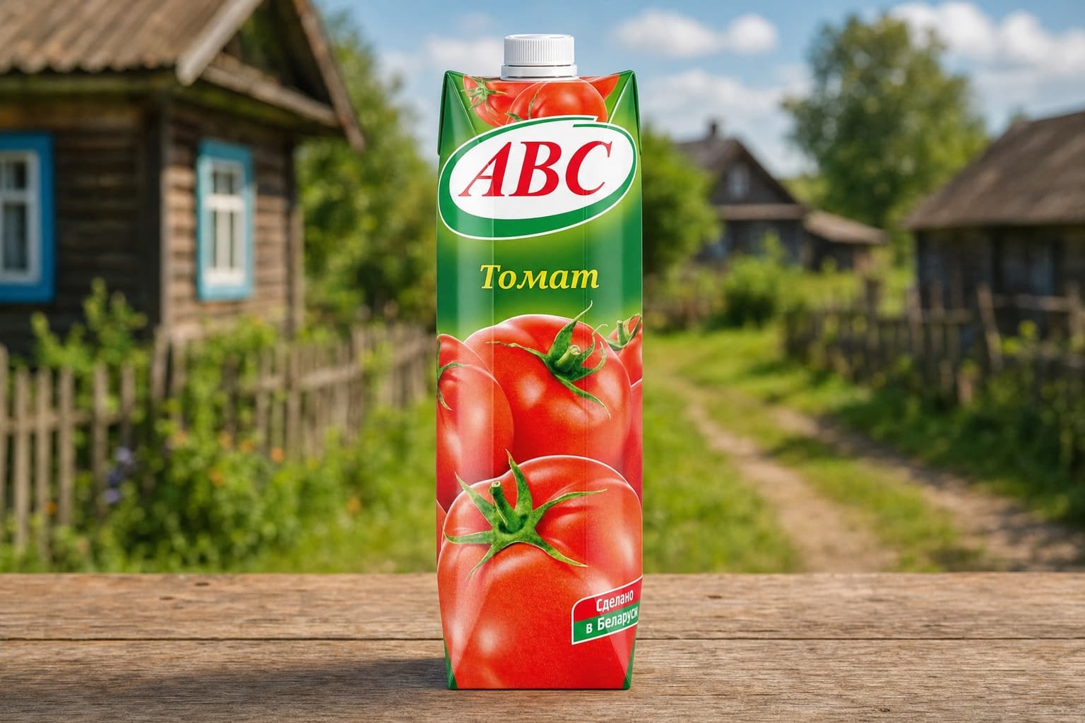 Сок томатный с мякотью с солью восстановленный стерилизованный гомогенизированный АВС 1л