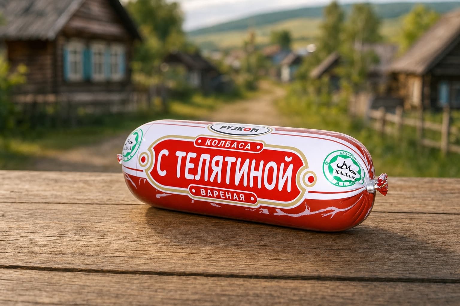 Колбаса вареная "С Телятиной" (полукольцо) (РУЗКОМ)