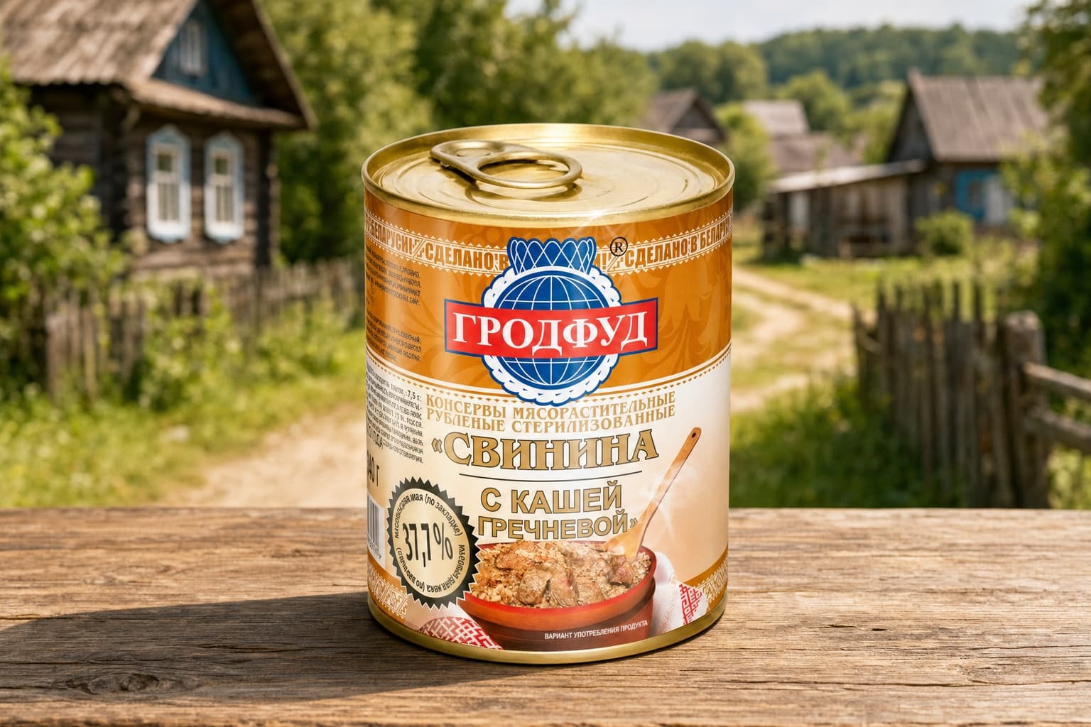 Консервы мясорастительные рубленые стерилизованные. Свинина с кашей гречневой 340г ,ж/б СООО “КвинФуд”