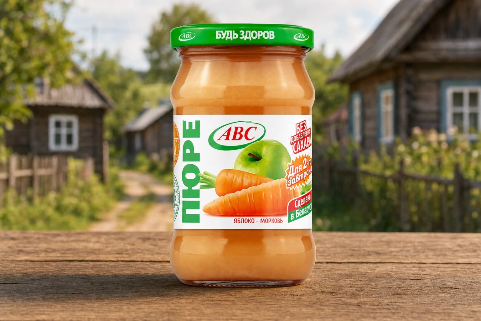 Пюре яблочно-морковное стерилизованное ст/бан, 450 г АВС