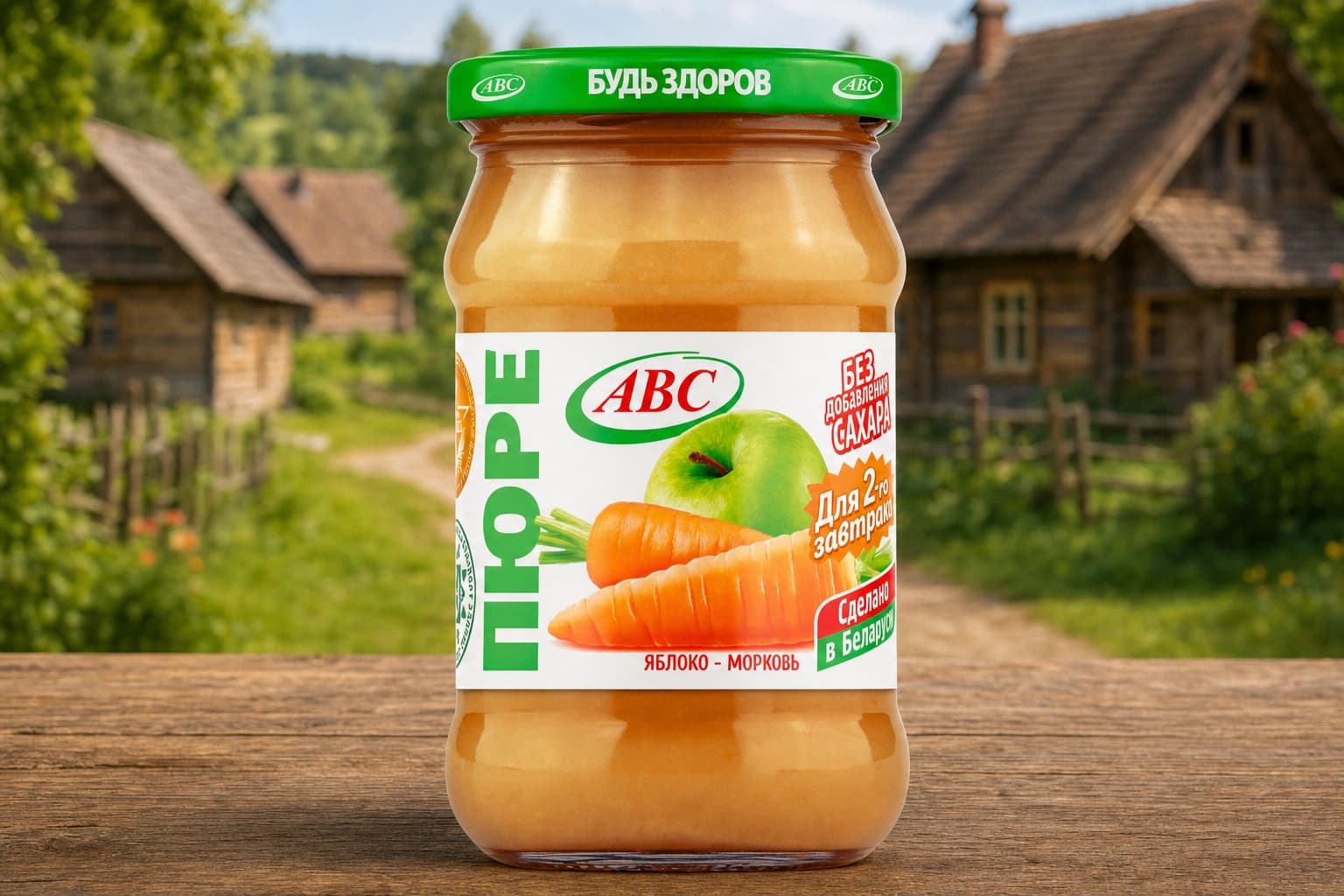 Пюре Яблочно-морковное ст/бан. 280г АВС