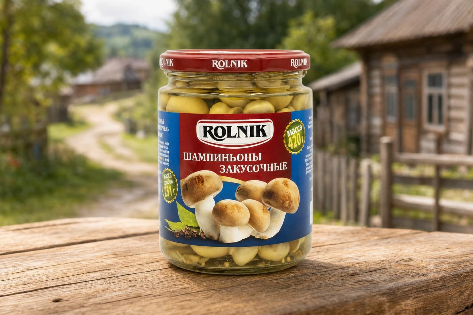 Грибы маринованные "Шампиньоны "Закусочные" 420г ТМ "ROLNIK"