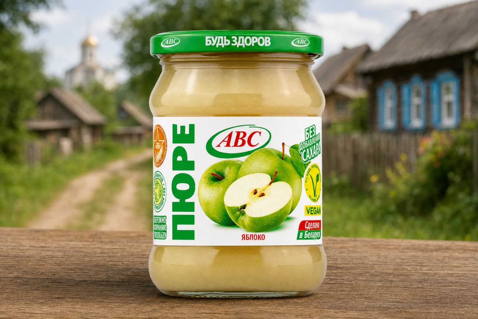 Пюре яблочное стерилизованное ст/бан., 450 г АВС