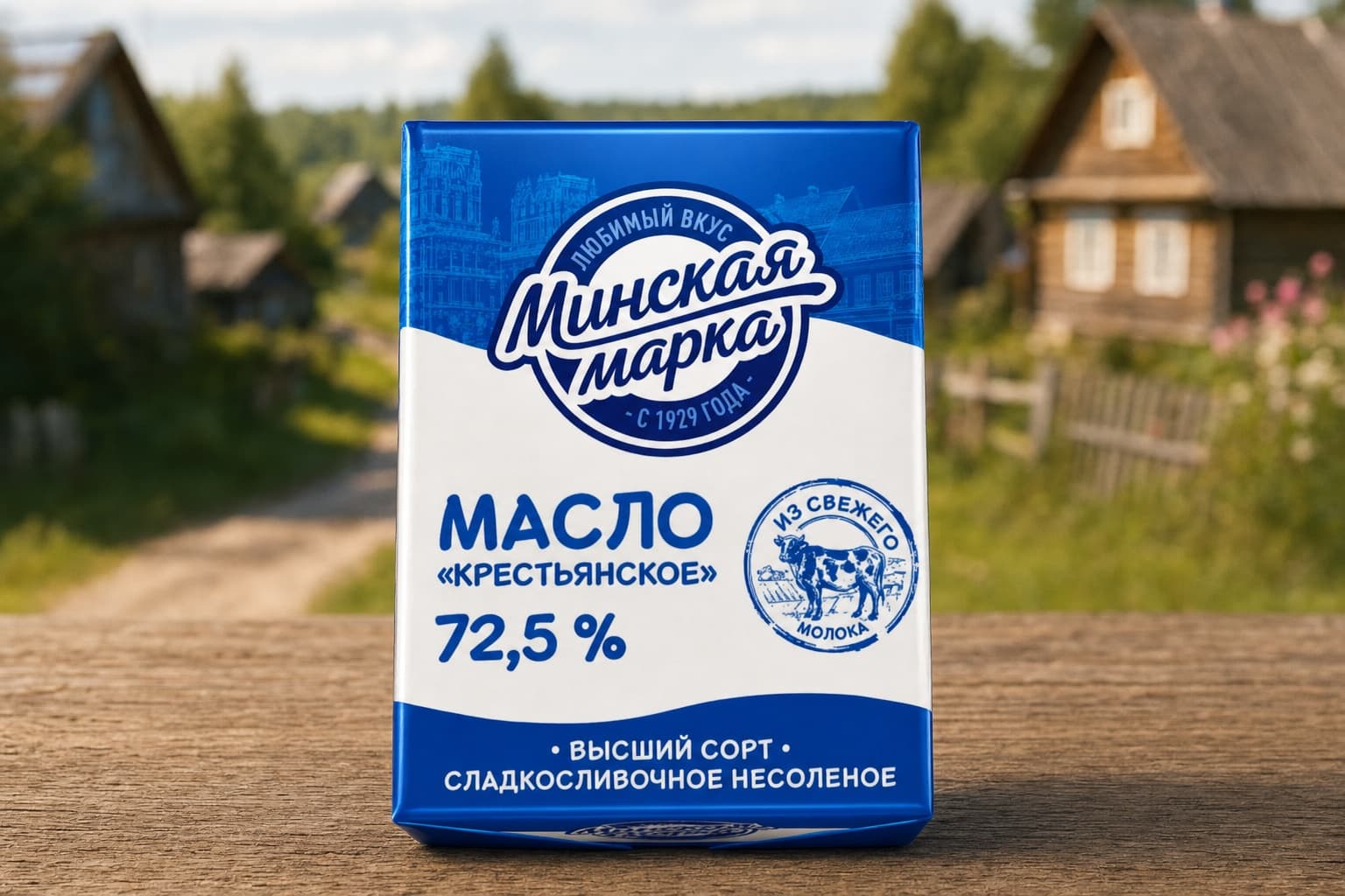 Масло Крестьянское "Минская марка" 72,5% фольга 180 г