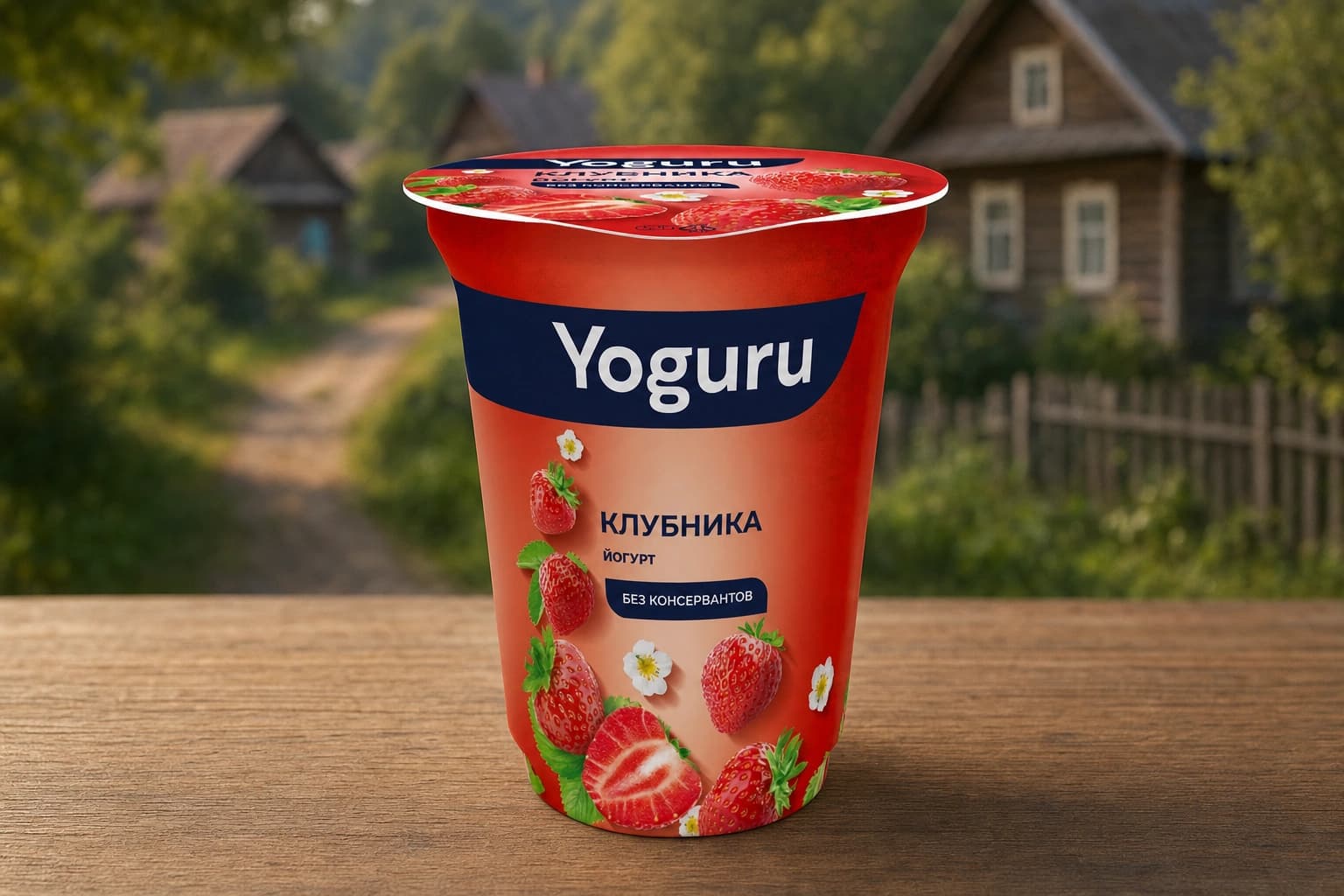 Йогурт "YOGURU" 1,5% стакан 310 г клубника