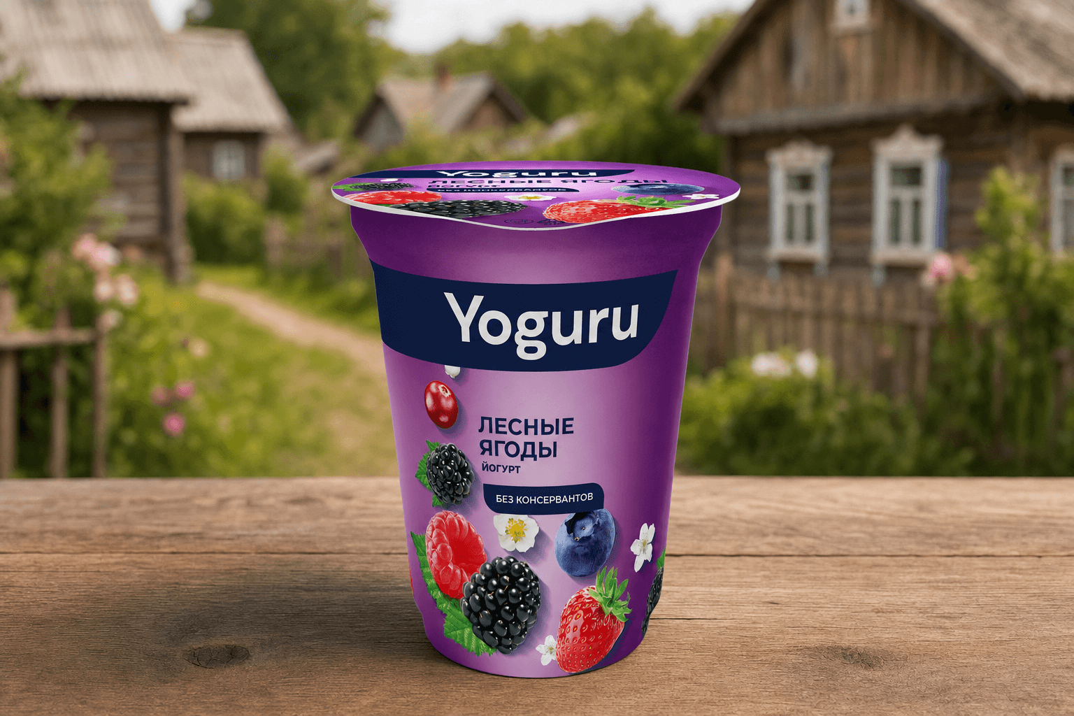 Йогурт "YOGURU" 1,5% стакан 310 г лесные ягоды