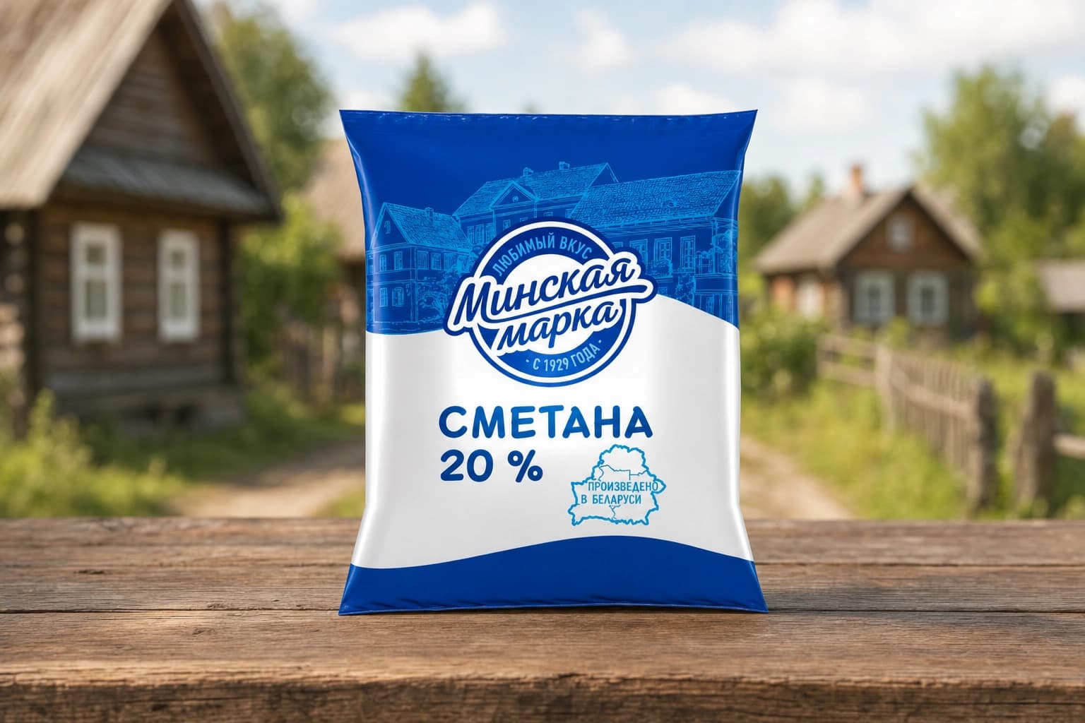 Сметана "Минская марка" 25,0% пленка 400 г