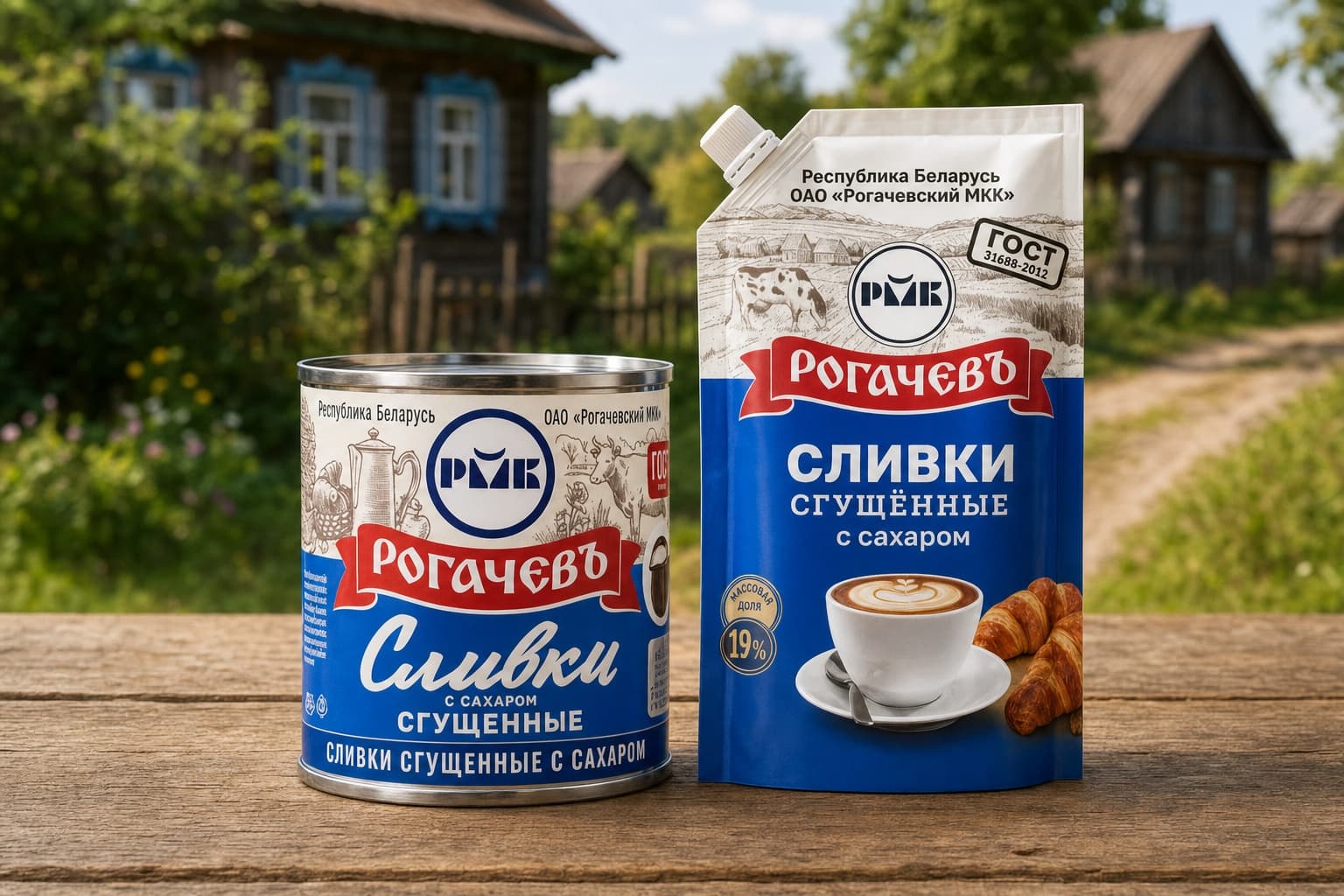 Сливки сгущенные с сахаром м.д.ж. 19% 360 гр ОАО "РМКК"