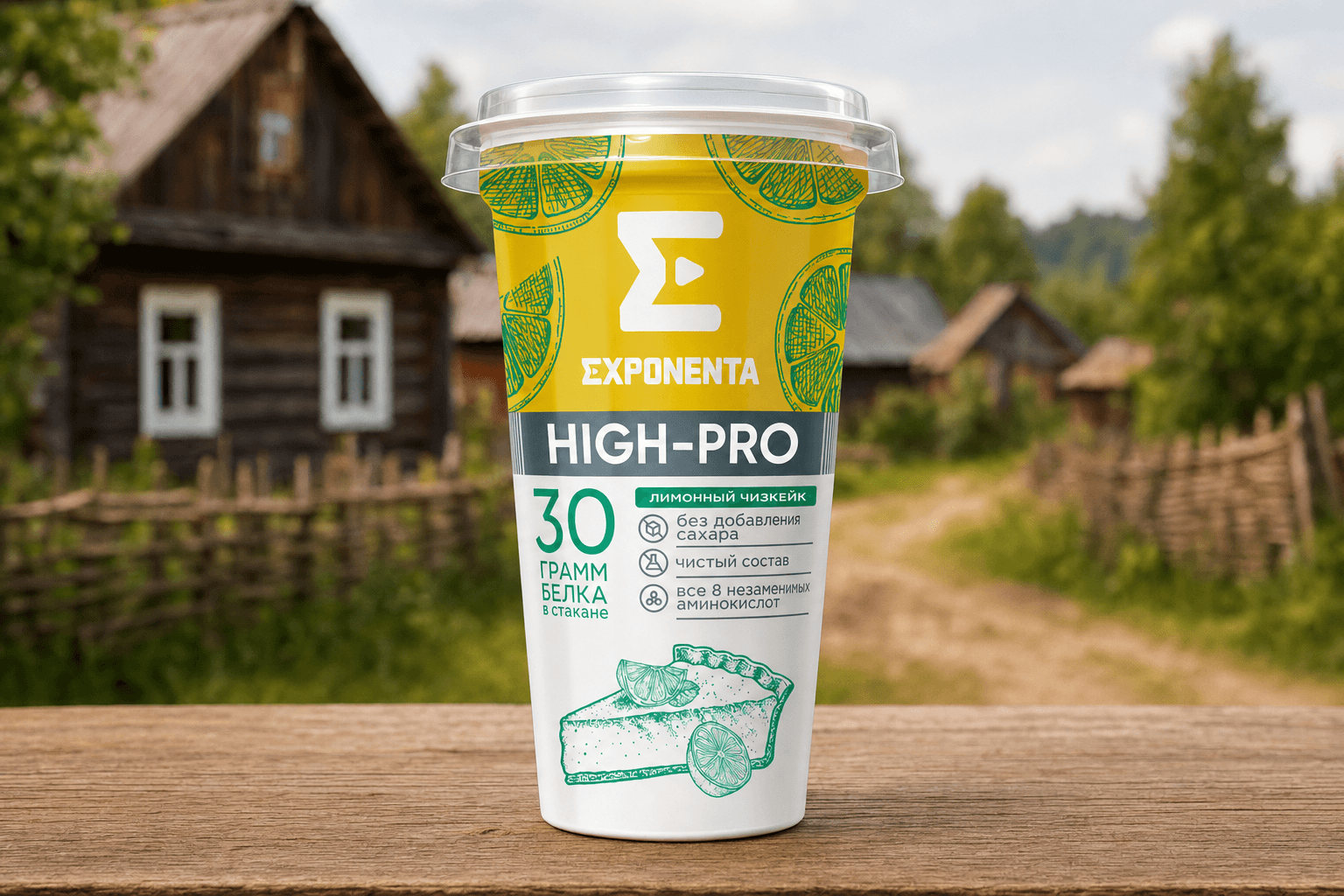 Напиток к.м. обезжир.с в.с. белка EXPONENTA HIGH-PRO со вкусом Лимонный чизкейк, 250г