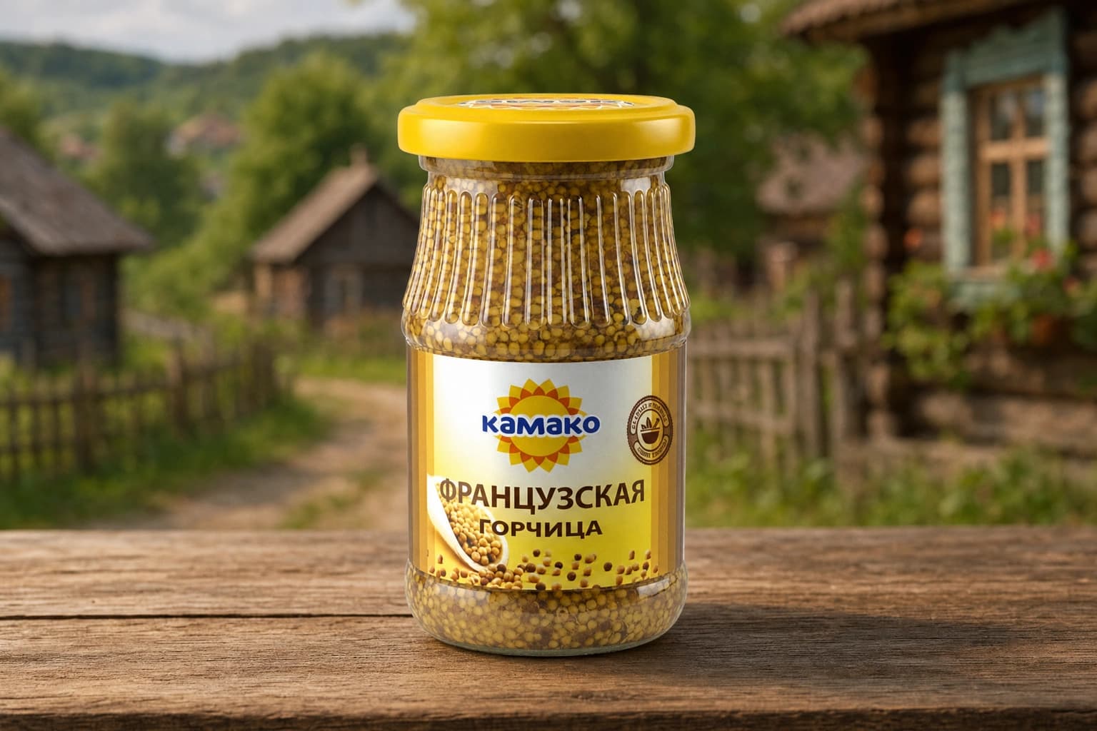 Горчица пищевая "Французская" т.з. "КАМАКО" в упаковке из комбинированной плёнки Дой-Пак 180 г