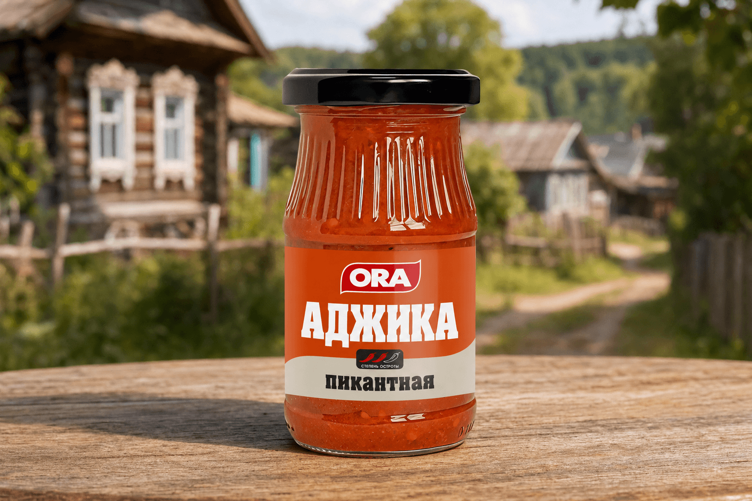 "Аджика "Пикантная" нестерилизованная (с применением консерванта),масса нетто 170г (торговая марка "ОRA"