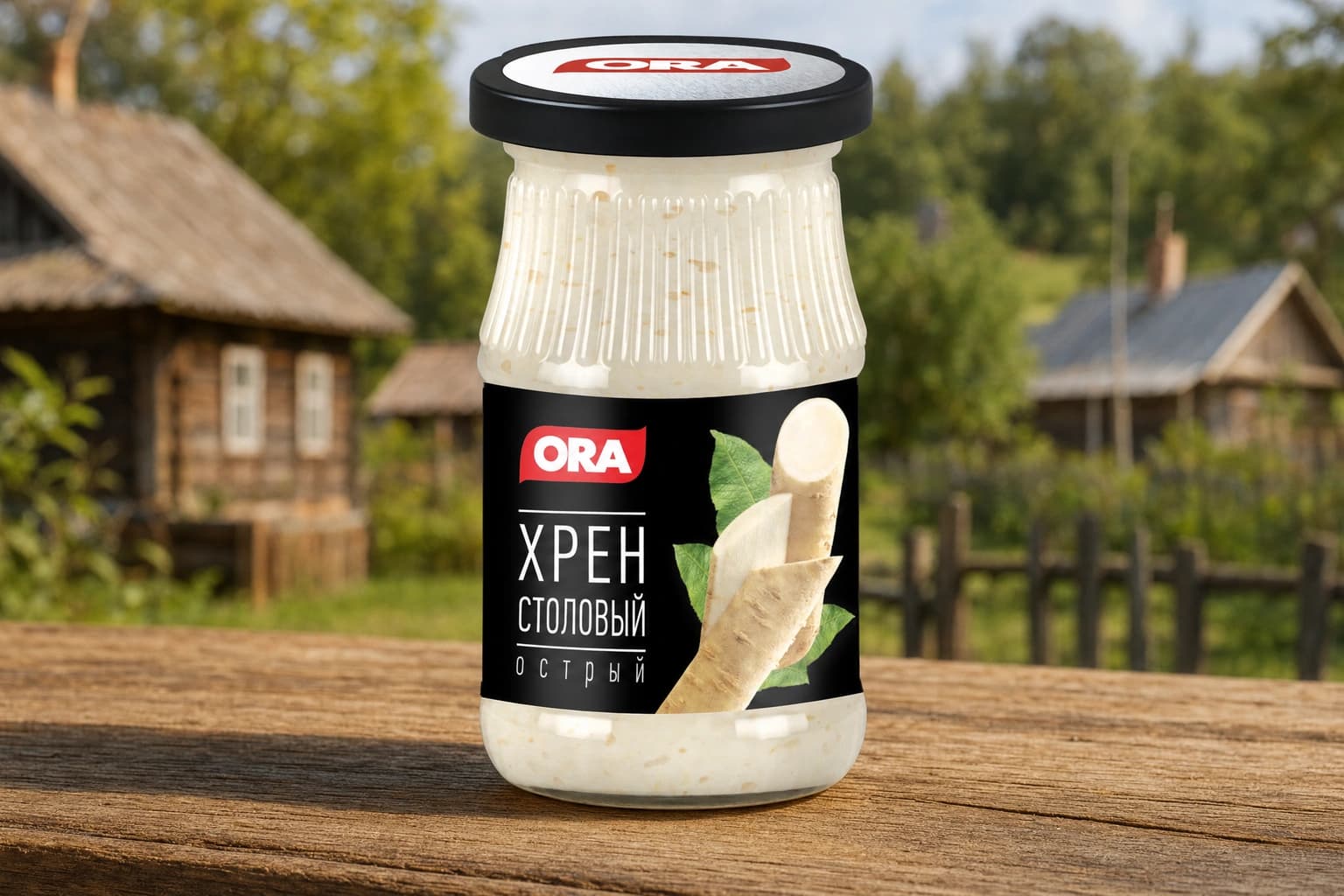 Хрен столовый острый т.з. "ORA" в стеклянной банке твист-офф 170г