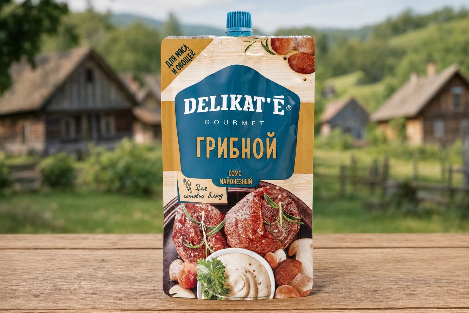 Соус майонезный "Грибной" в упаковке из комбинированной плёнки Дой-Пак 210 г
