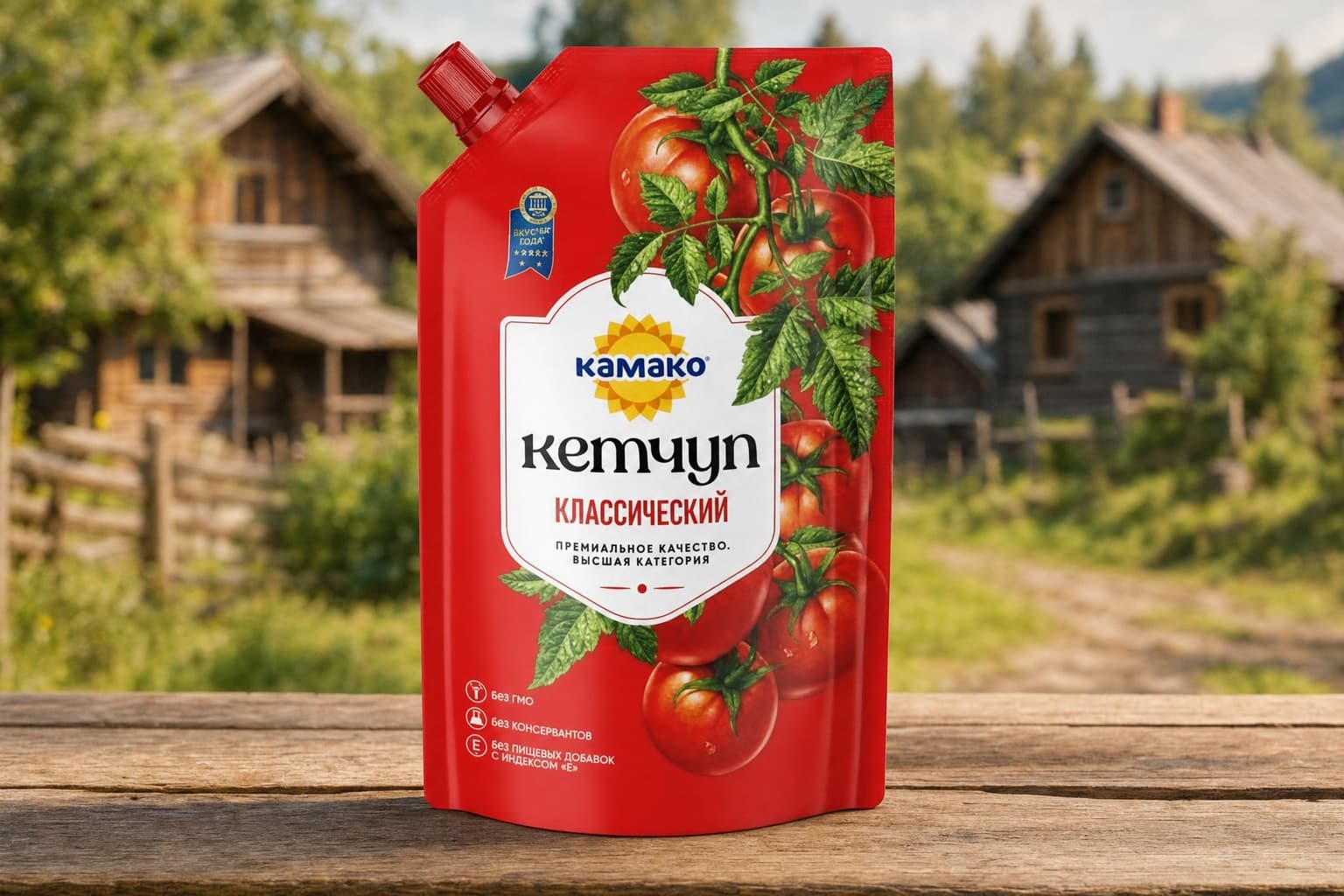 Кетчуп "Классический" категория "Высшая" нестерилизованный т.з. "КАМАКО" в упаковке из комбинированных материалов Дой-Пак 270 г