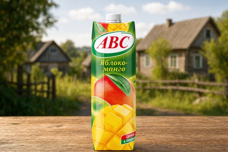 Яблочно-манговый нектар с мякотью гомогенизир. стерил.АВС призма, 1 л