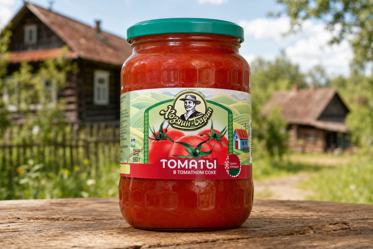 Томаты марин. пастериз.(уксус) III-82-720 м.н.680г Хозяин-Барин (Стекло)