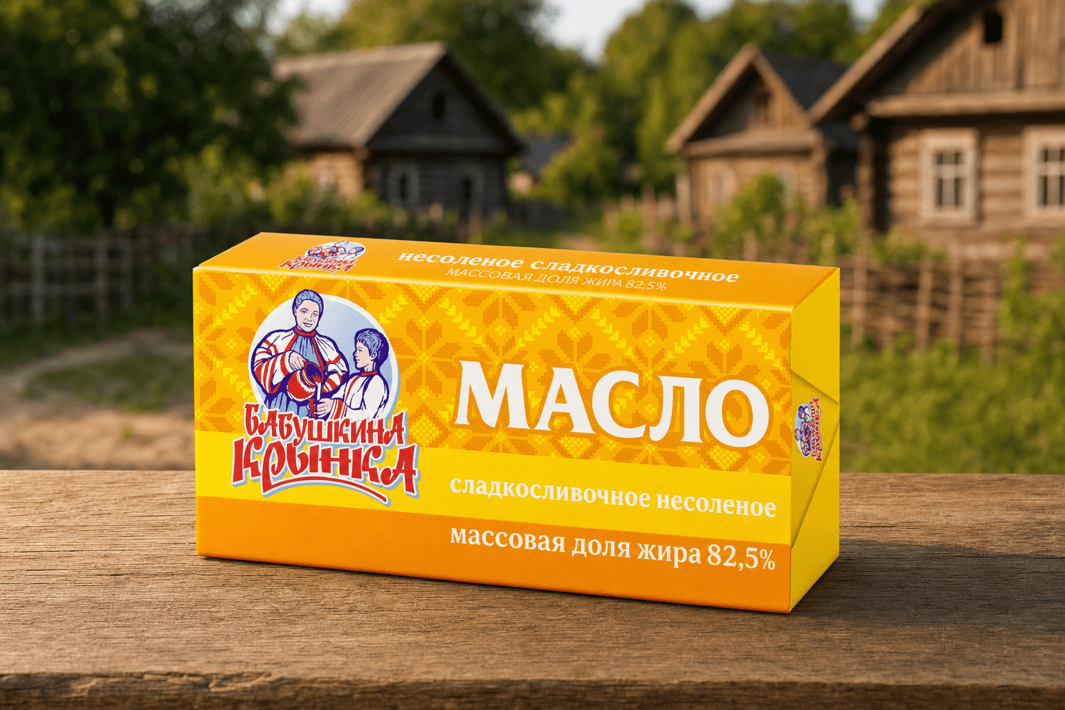Масло сладкосливочное несоленое м.д.ж. 82,5% фасованное брусок 0,18 кг ОАО Бабушкина Крынка