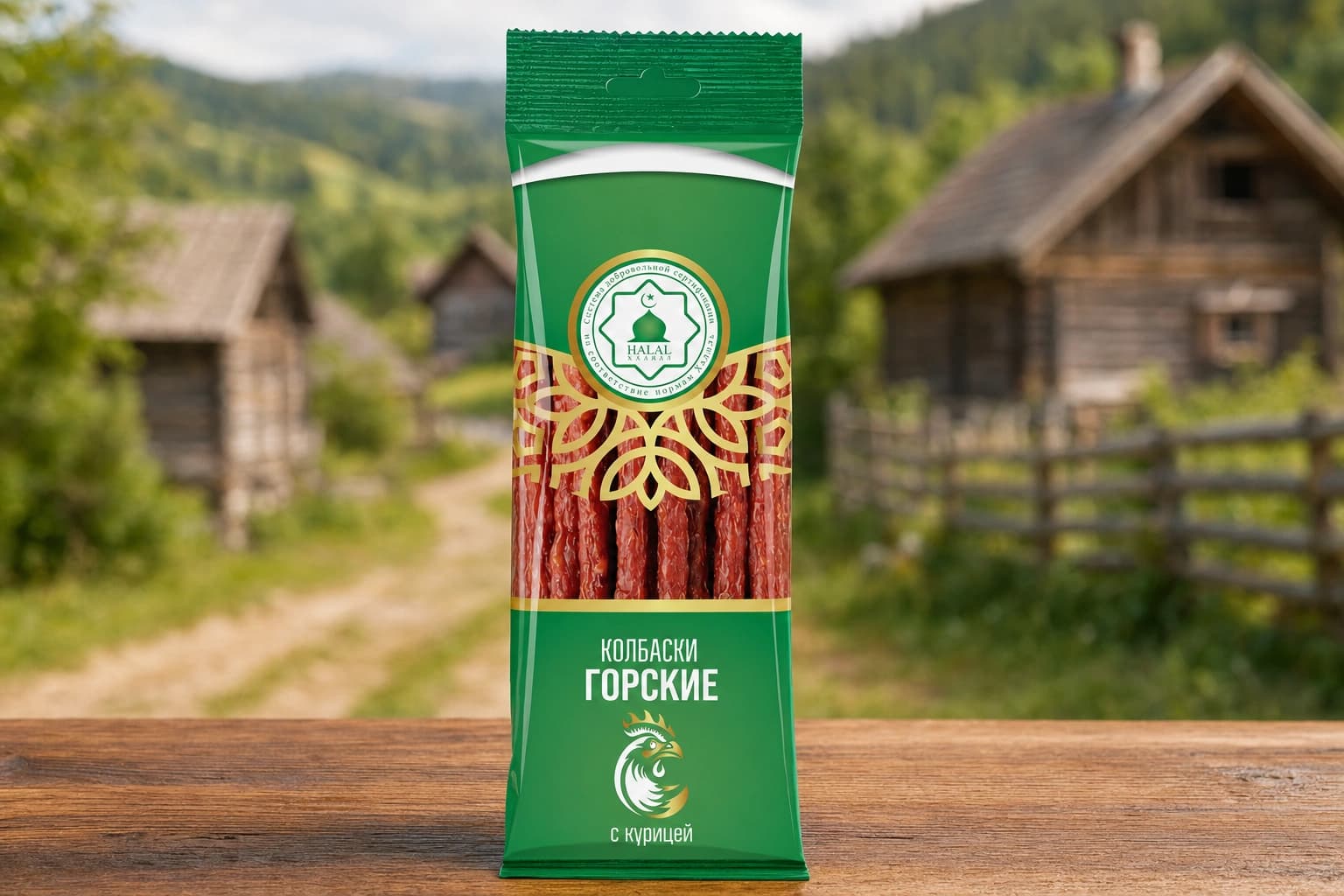 Колбаски Халяль Горские с курицей с/к (Рузком)