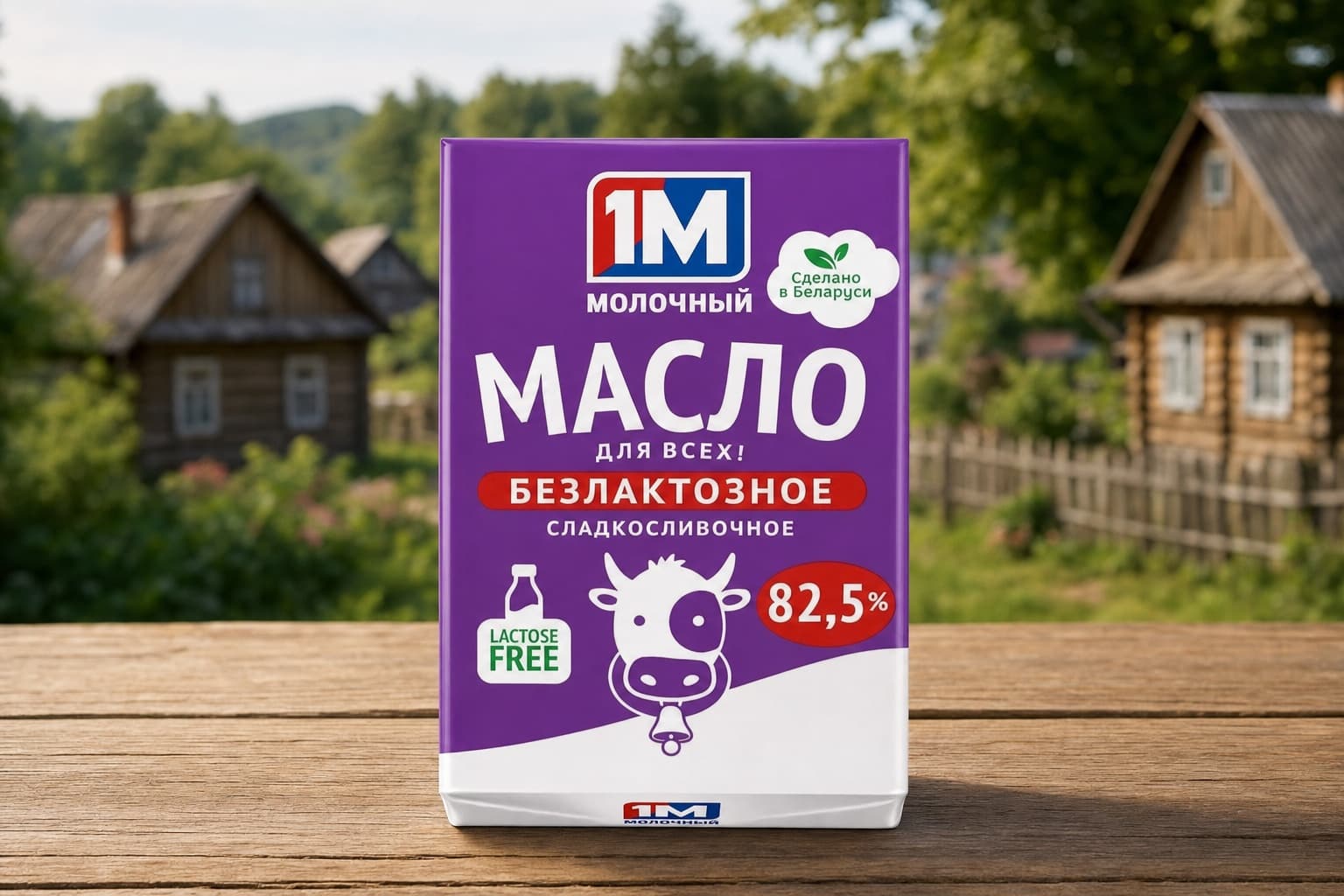 Масло безлактозное "Минская марка" 82,5% фольга 180 г ТМ 1М Молочный.