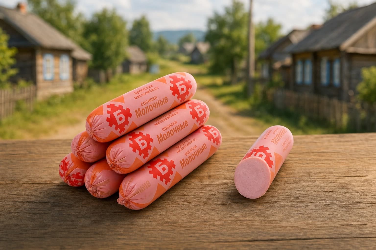 Сосиски "Молочные"  в/с газ Брестский МК