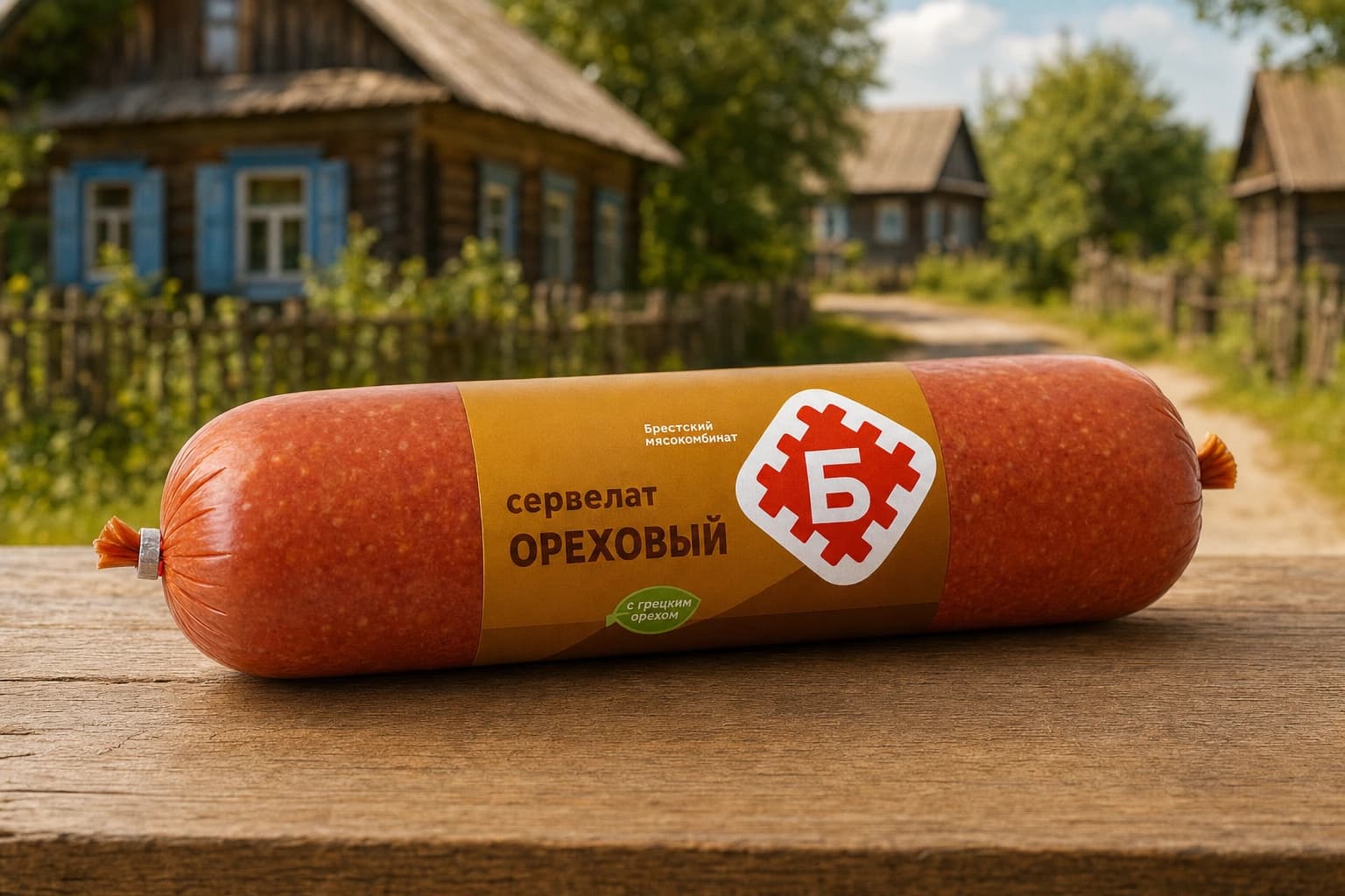 Колбаса в/к Сервелат Ореховый салями в/с газ Брестский МК