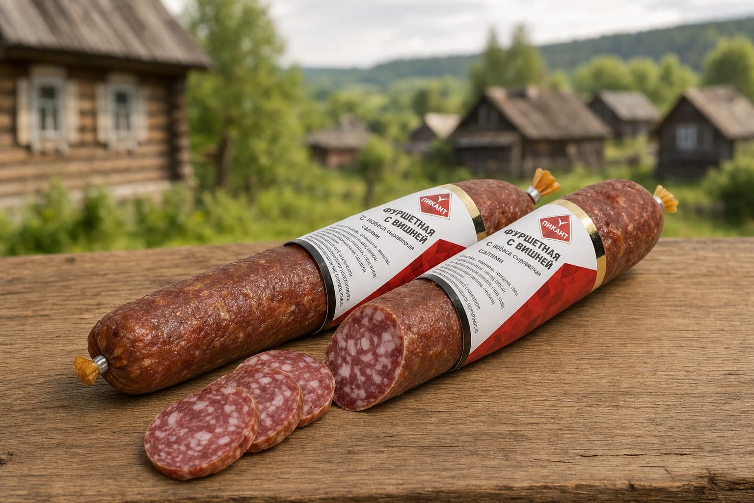 Колбаса С/В салями мяс. "ФУРШЕТНАЯ С ВИШНЕЙ" в/с (Пинск)