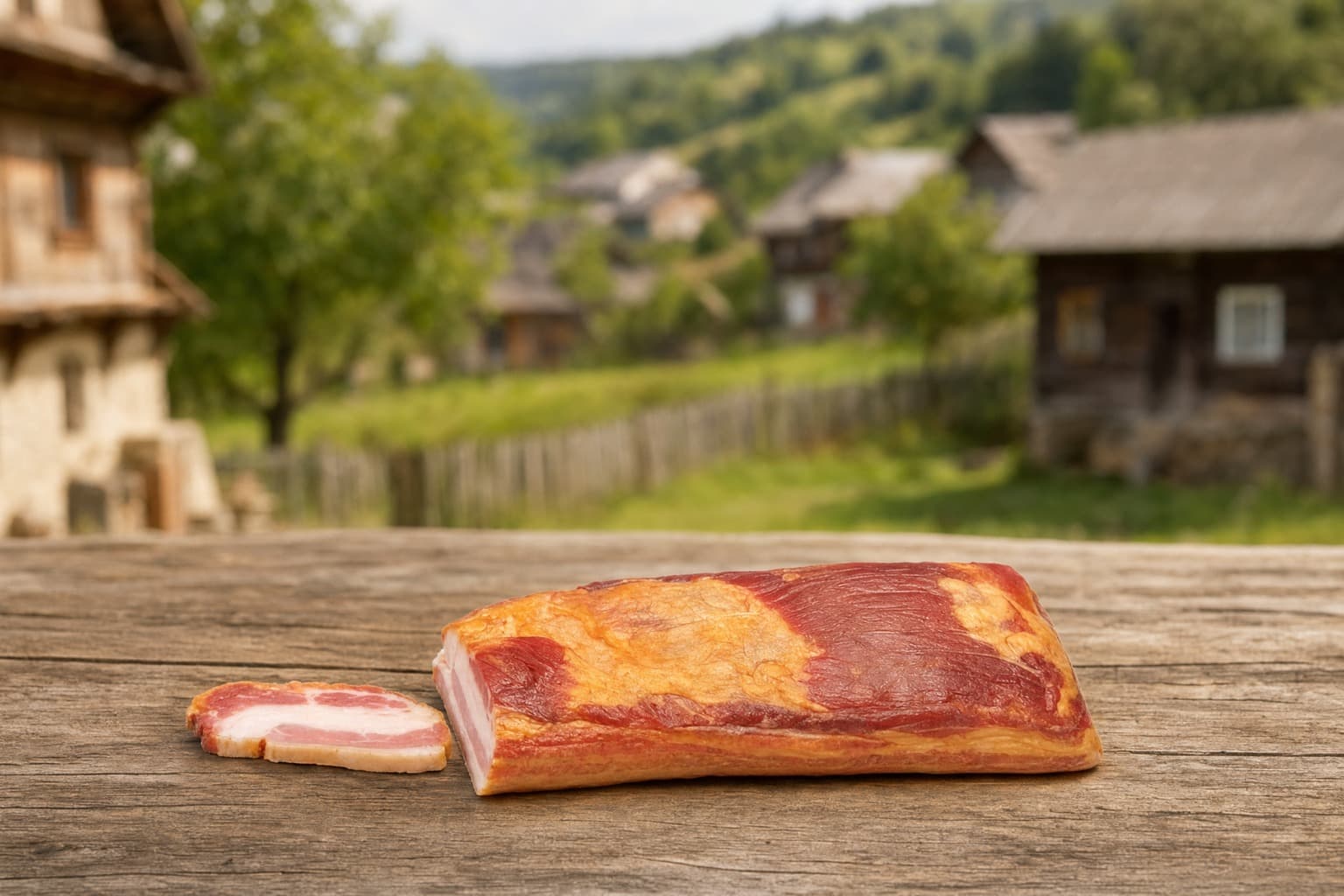 "Бекон Янтарный" Продукт из мяса сыровяленый, категория В. 