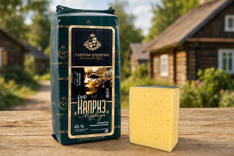 Сыр "Каприз Маркизы" с ароматом топленого молока ТМ Сырная Империя (Бабушкина крынка)