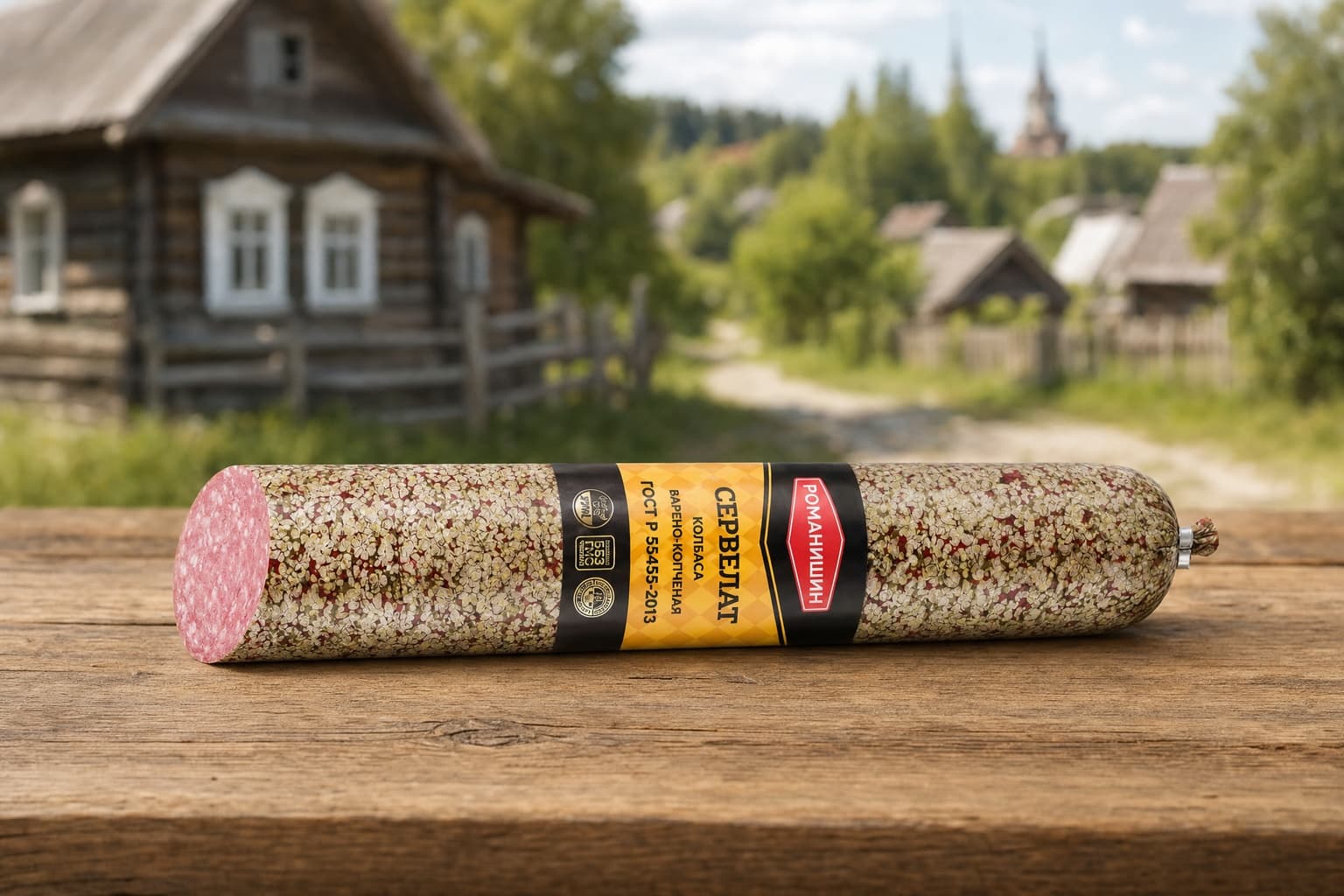 Колбаса "Сервелат". Мясной продукт категории А.