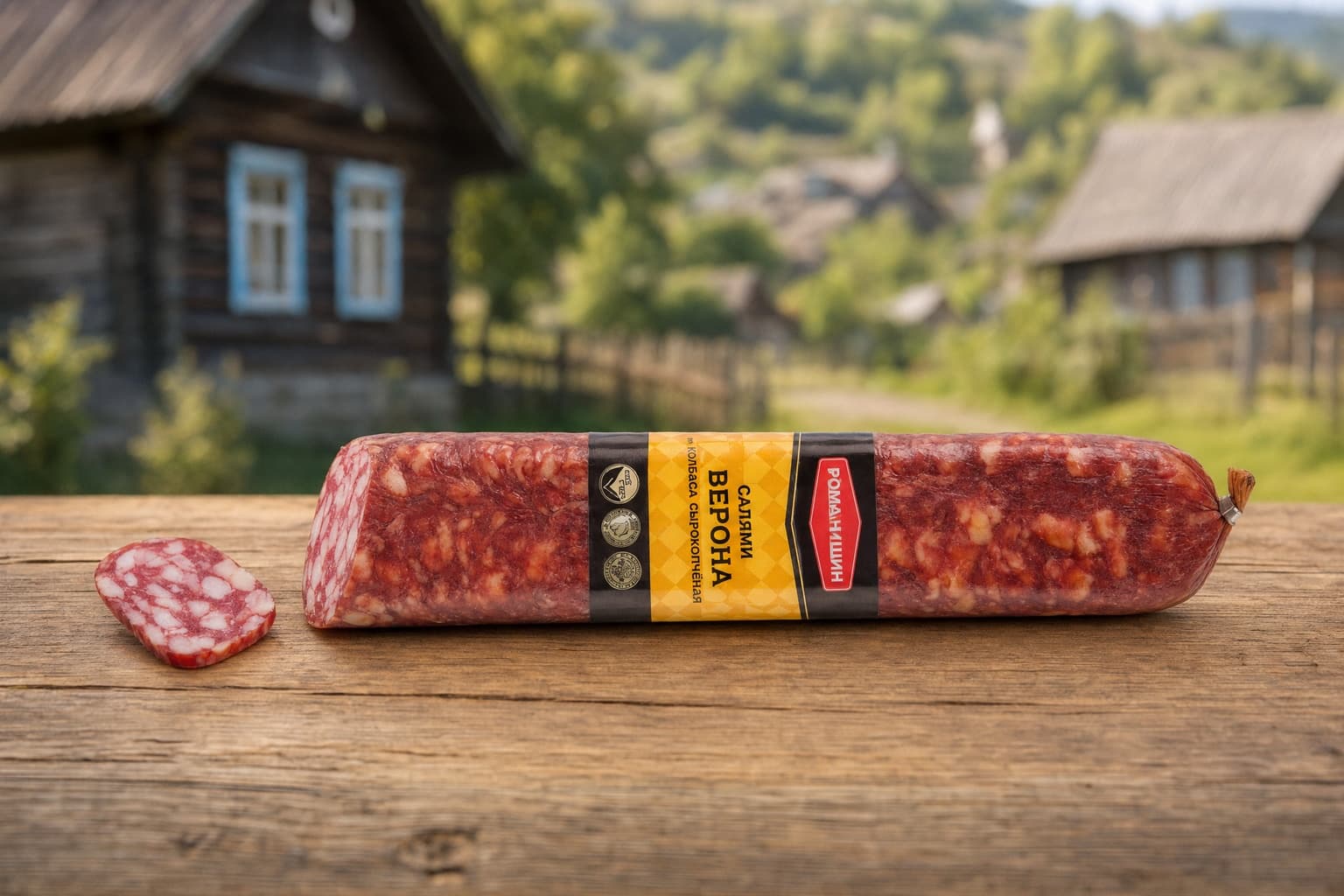 Колбаса полусухая "Салями ВЕРОНА" Мясное колбасное изделие сырокопченое.