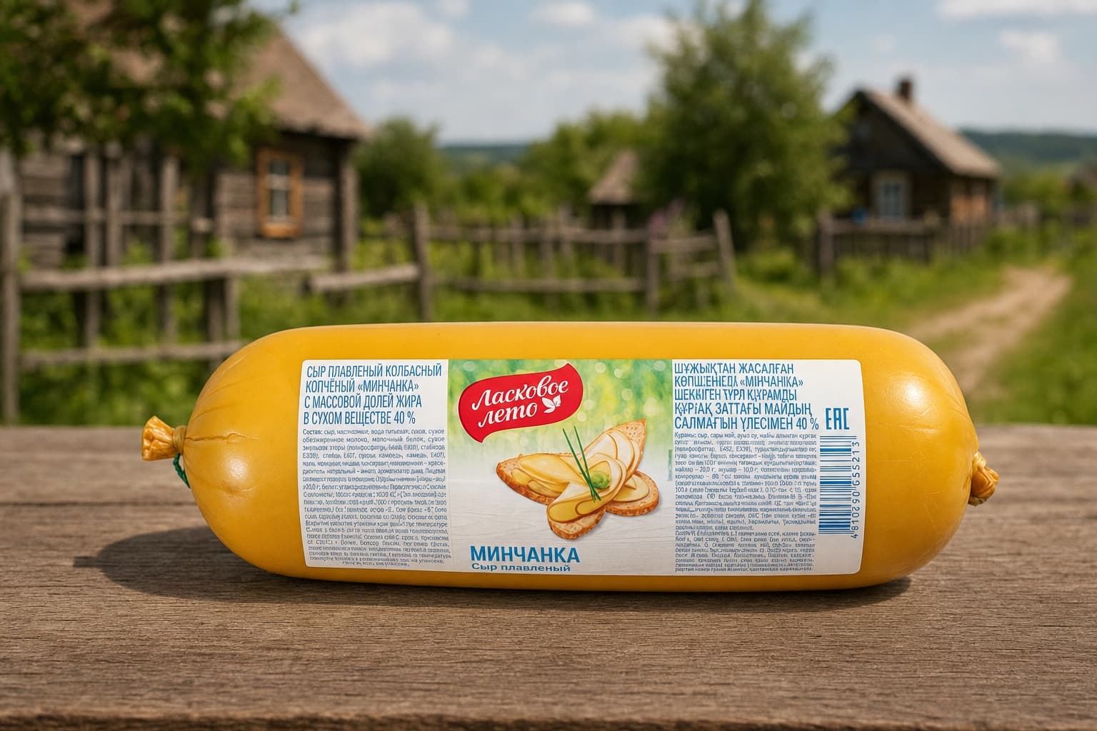 Сыр плавленый колбасный копченый "Минчанка"  Березка  40%