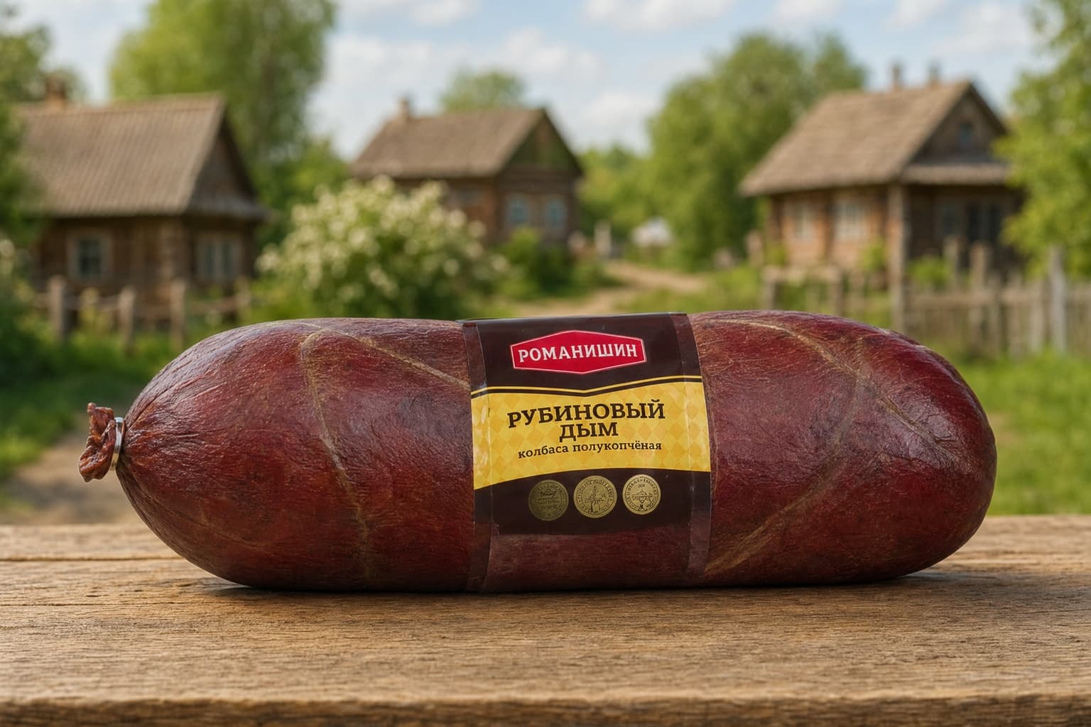 "Рубиновый дым". Мясное колбасное изделие полукопченое, категория В. 