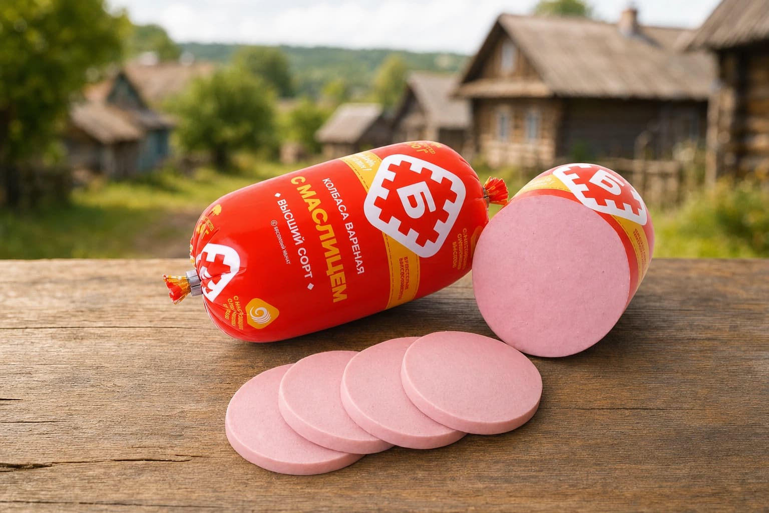 Колбаса вар. С маслицем" в/с Брестский МК