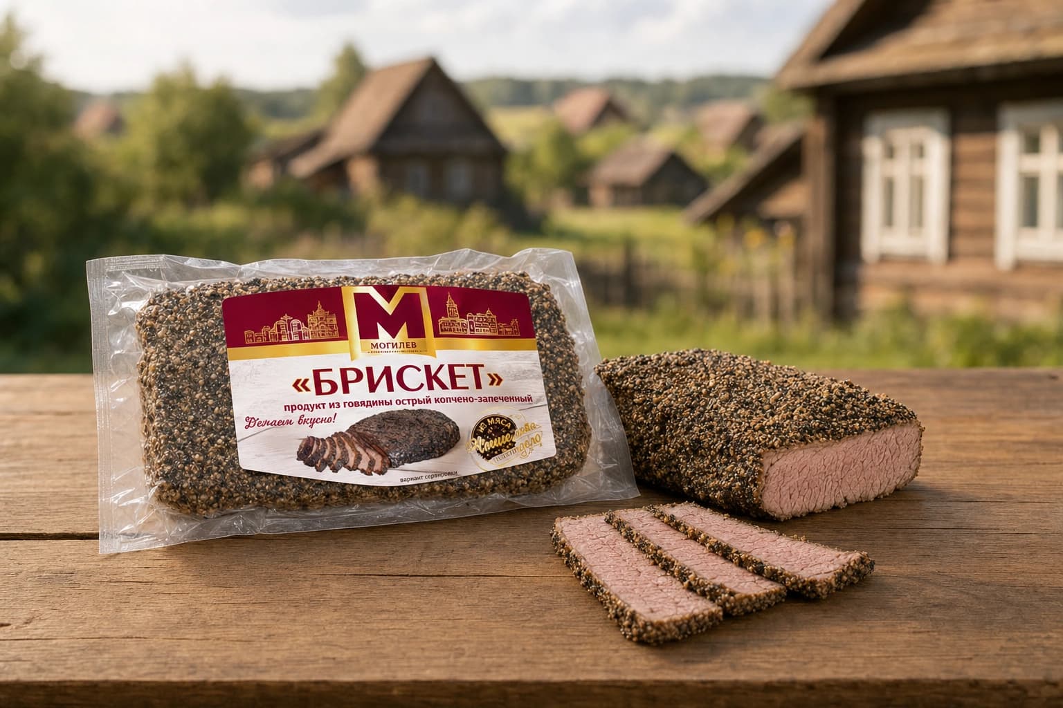 Продукт К/З "БРИСКЕТ" из говядины в/у в перце/острый  В/У Могилевский МК
