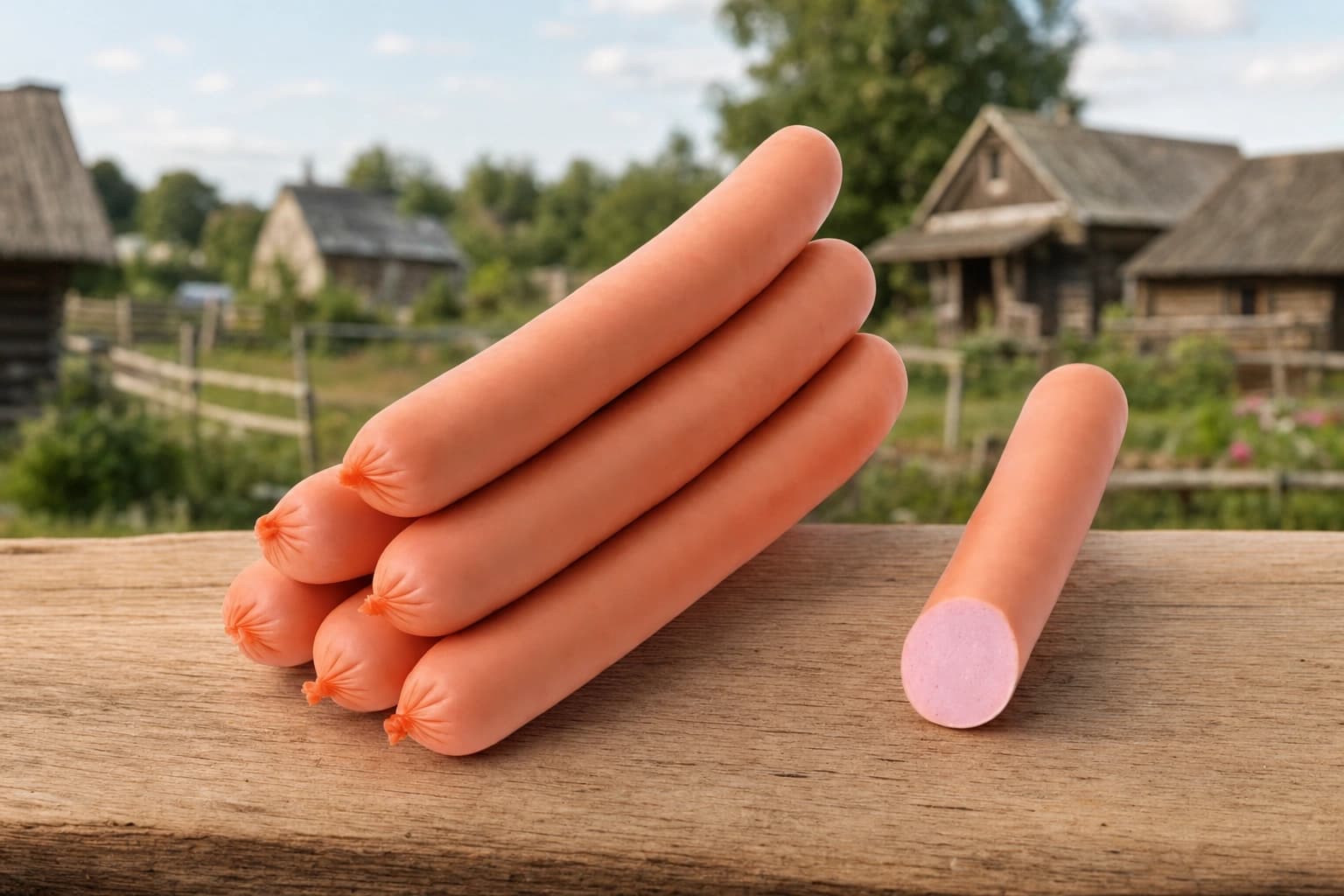 Сосиски "Нежные со сливками" из мяса птицы в\с изд. колб.вар.газ."Б"