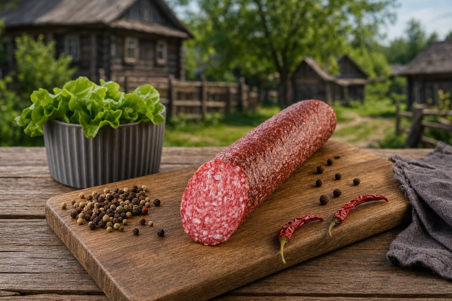 Сырокопченое колбасное изделие  салями "Итальянская" полусухая 