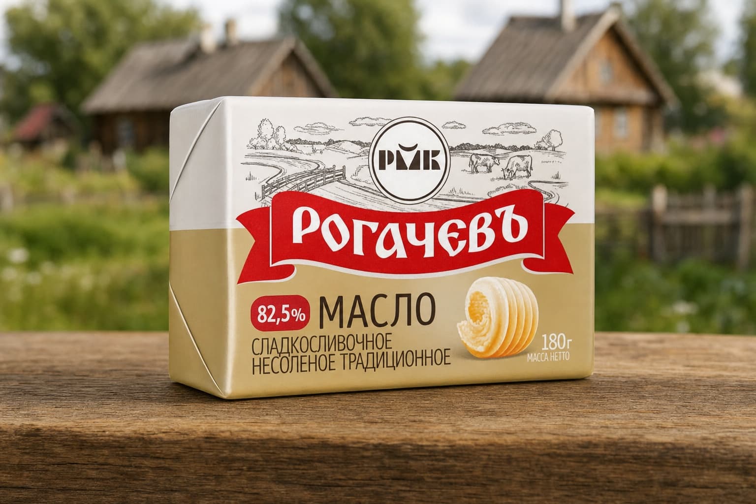Масло сливочное Традиционное, м.д.ж. 82,5 % 160 г ТМ "Рогачев"