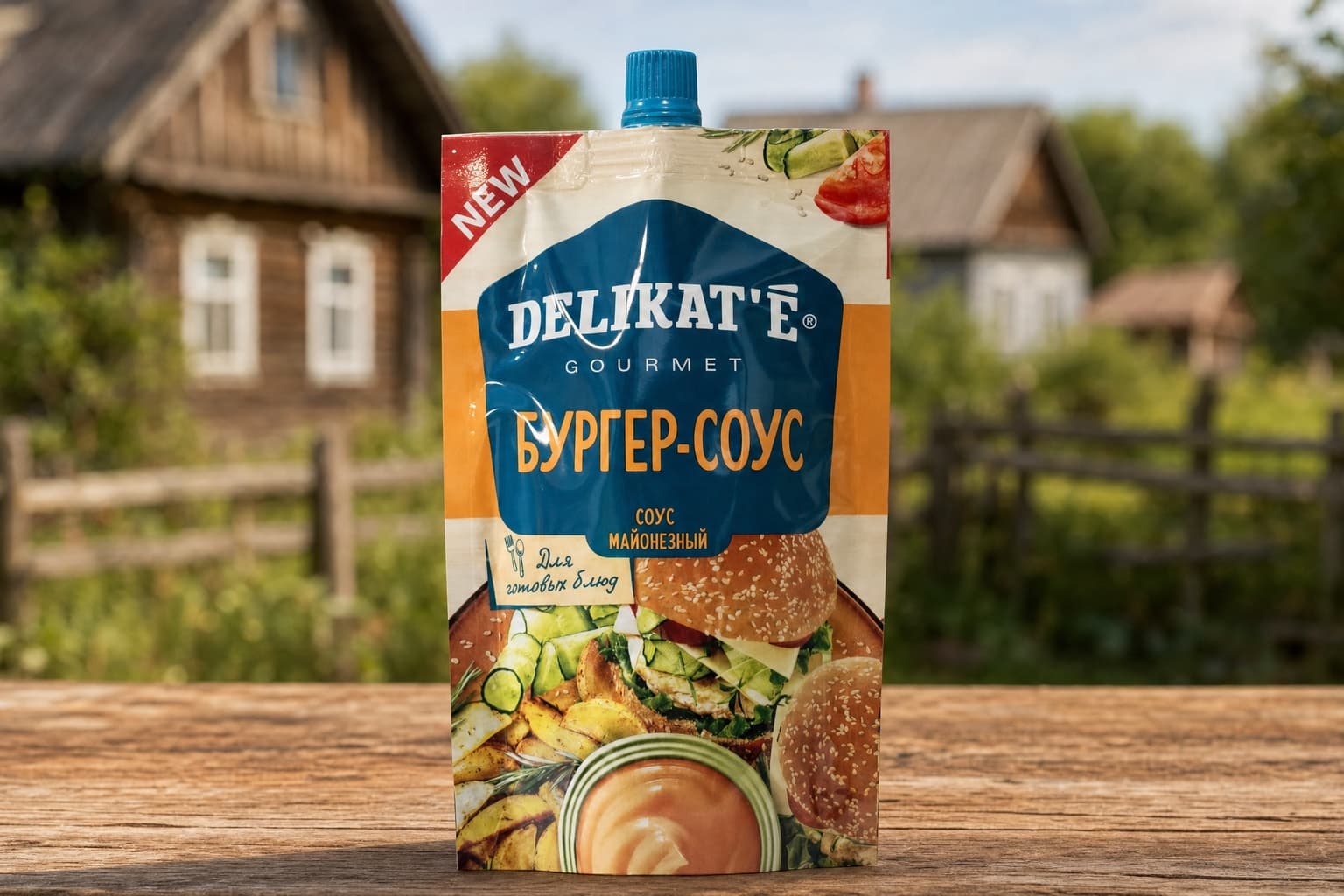 Соус майонезный "Бургер-соус" в упаковке из комбинированной плёнки Дой-Пак 210 г