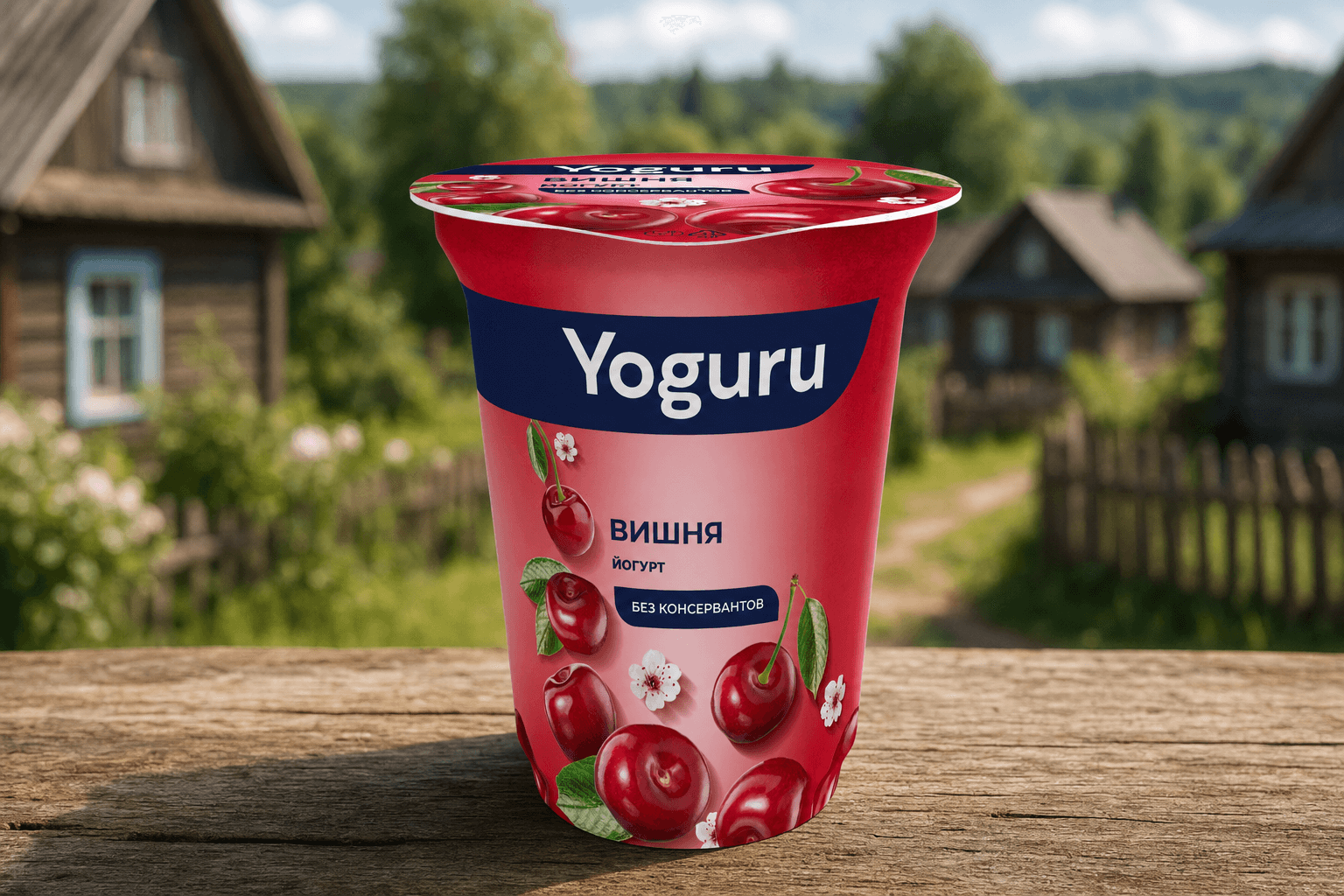 Йогурт "YOGURU" 1,5% стакан 310 г вишня