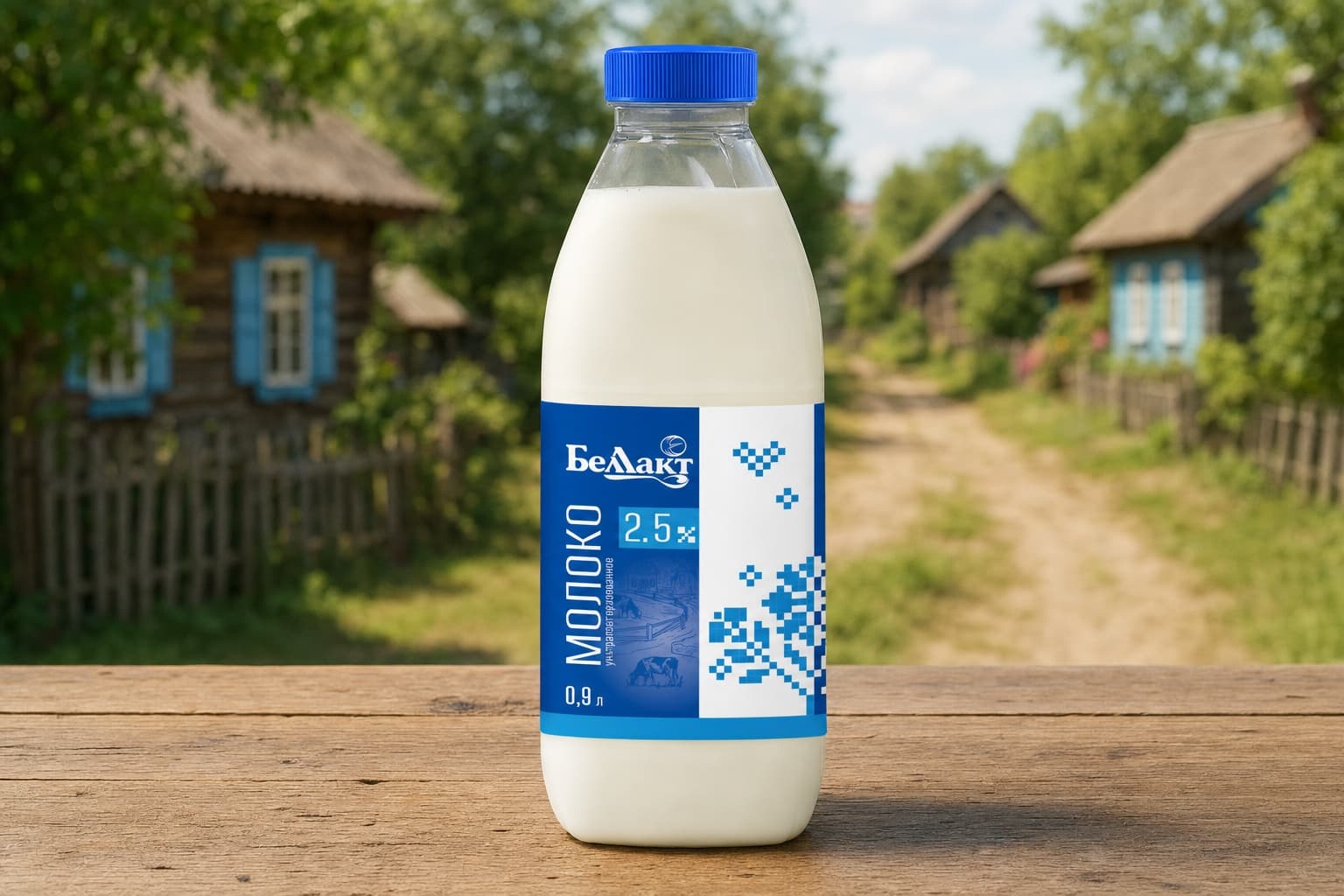 Молоко питьевое ультрапастеризованное 2,5% жирности 0,9л