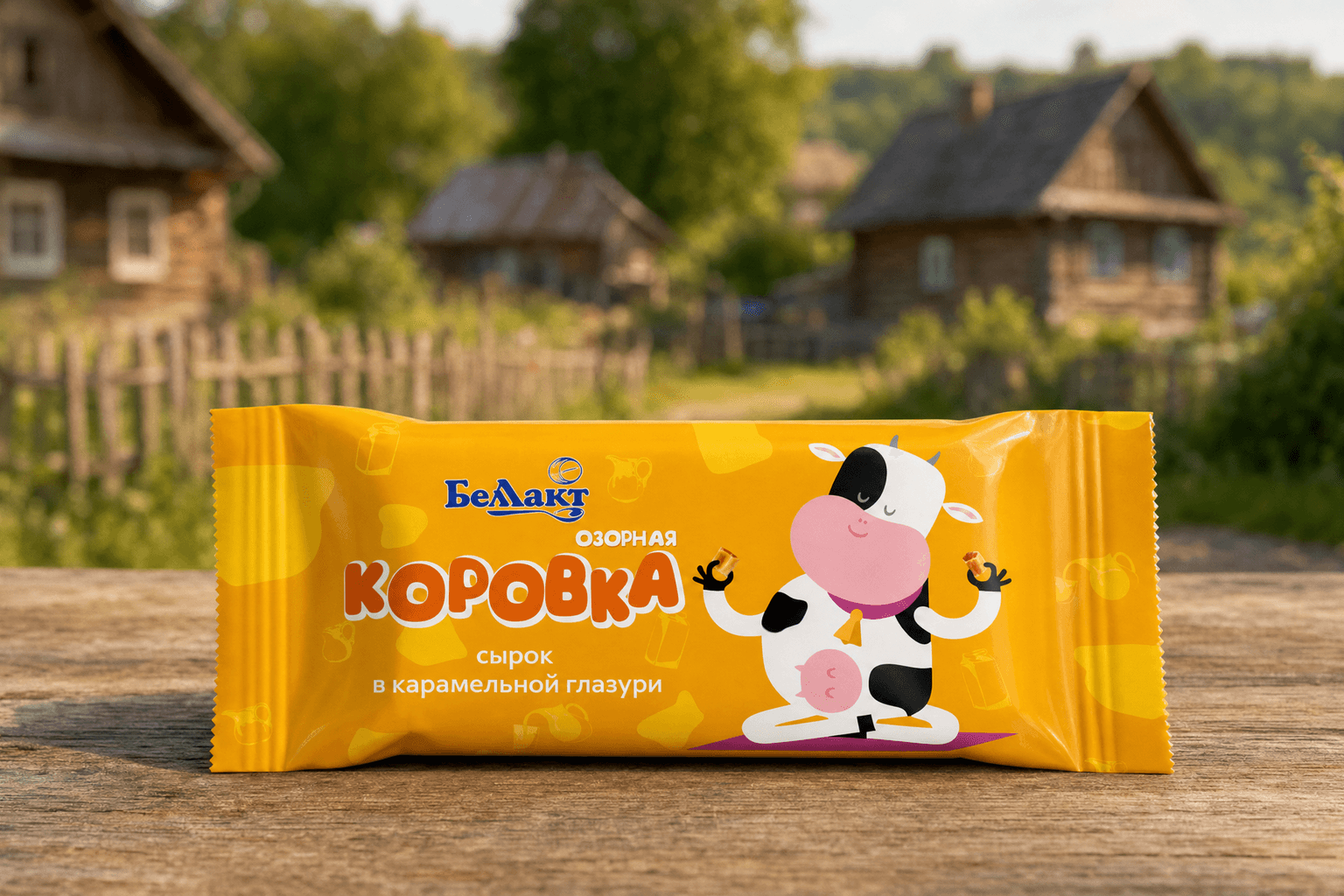 Сырок творожный глазированный "Озорная коровка" с карамельно-сливочным наполнителем, 18,0 %  40 г