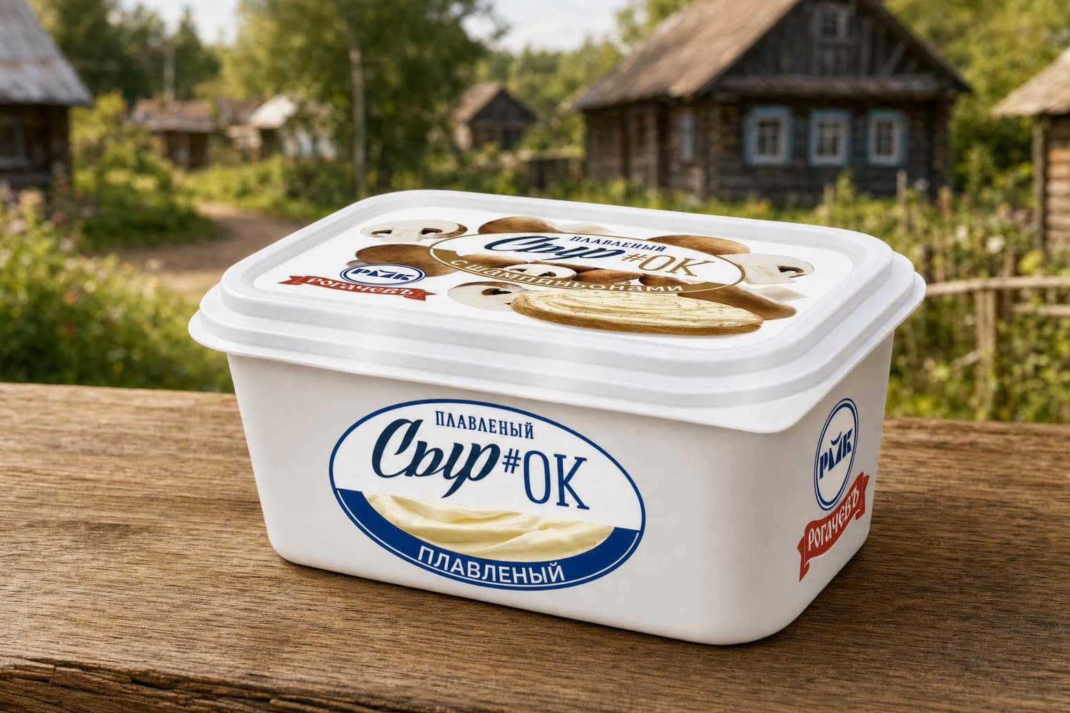 Сыр плавленый с шампиньонами м.д.ж.40 %, 170г,РМКК